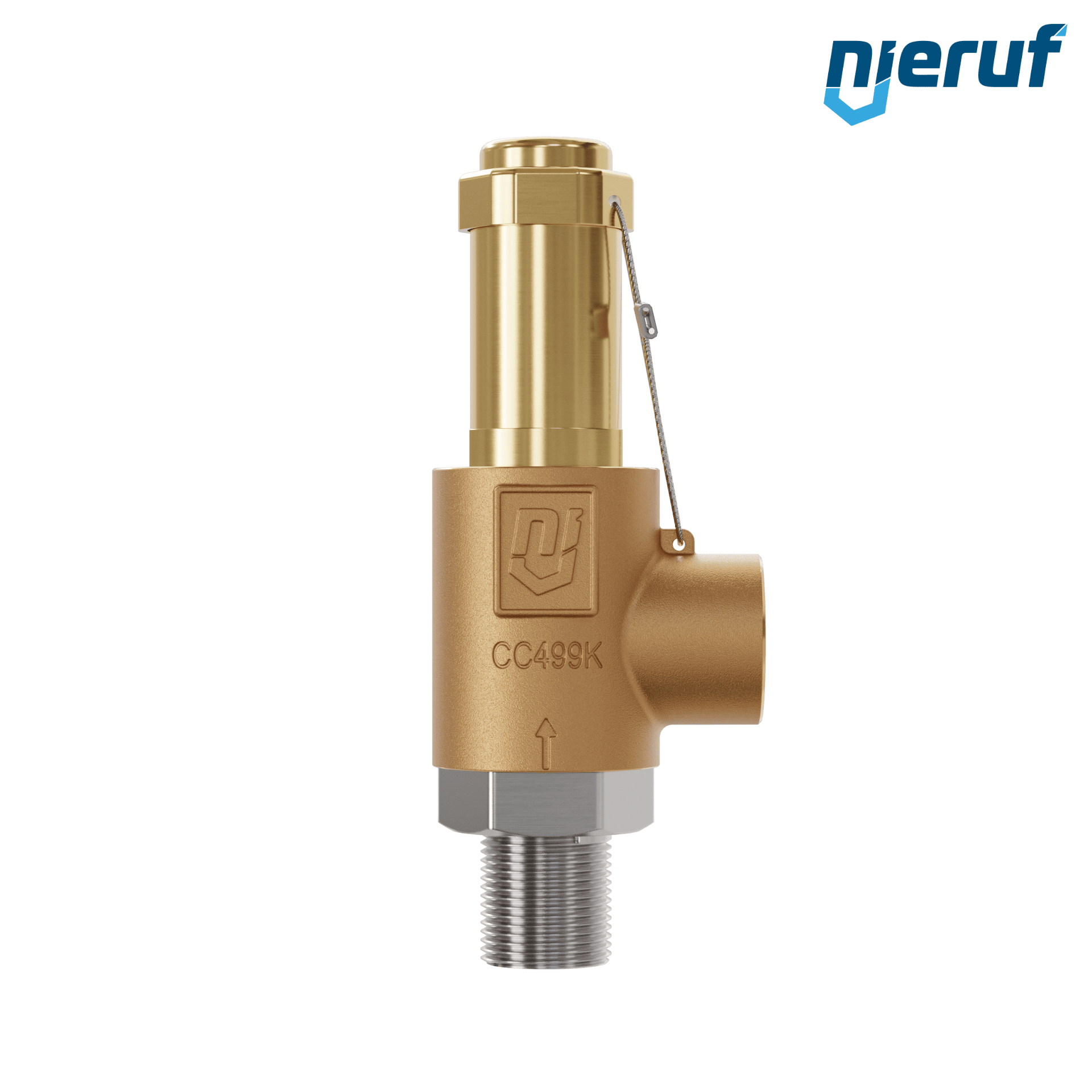 valvola di sicurezza ottone rosso SV19 DN15 1/2 M x 1/2 F NPT a tenuta di gas senza dispositivo di sollevamento PTFE
