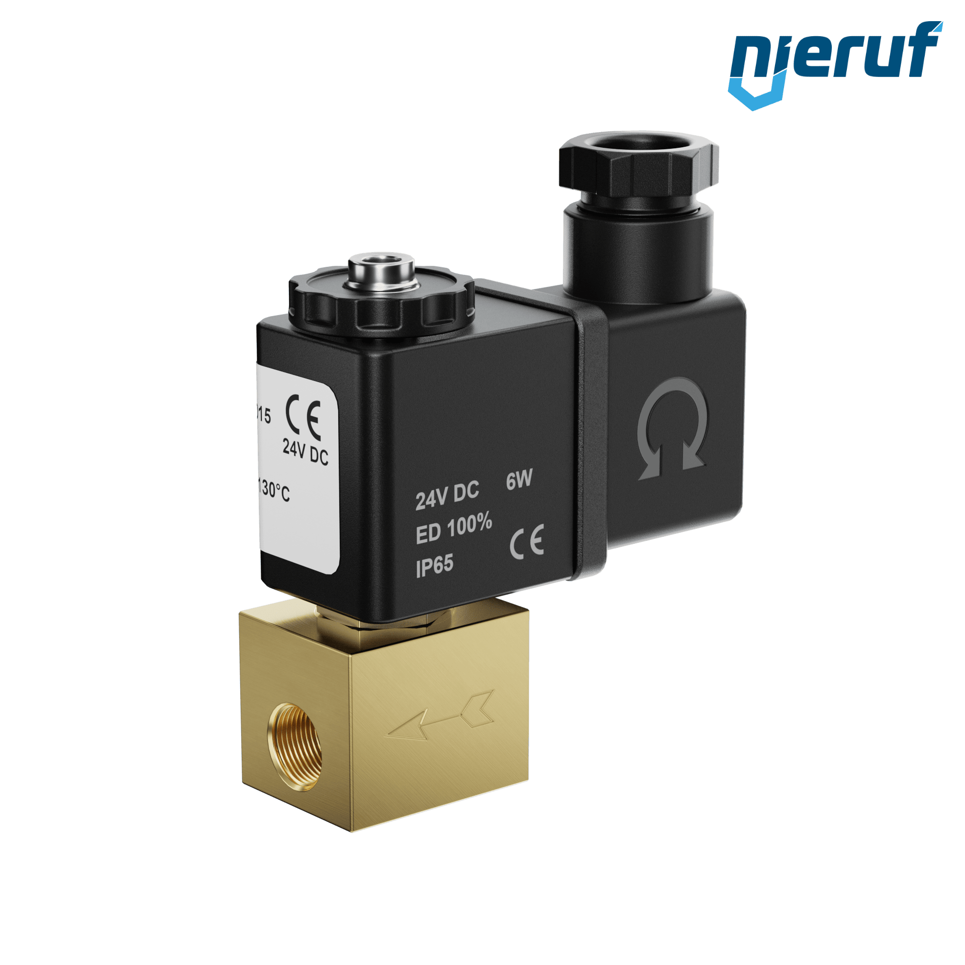 elettrovalvolaDN1,5 G 1/8" pollici ottone MV09 FKM 24V DC