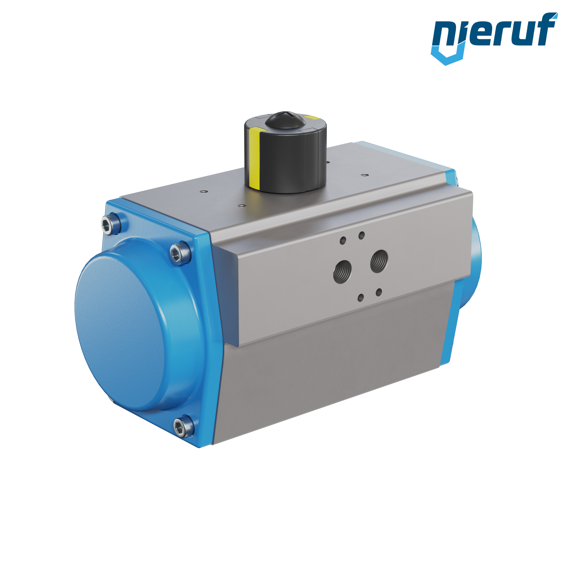 attuatore pneumatico AN02 a singolo effetto, apertura a molla versione per alta temperatura GS-083 90° con 12 molle