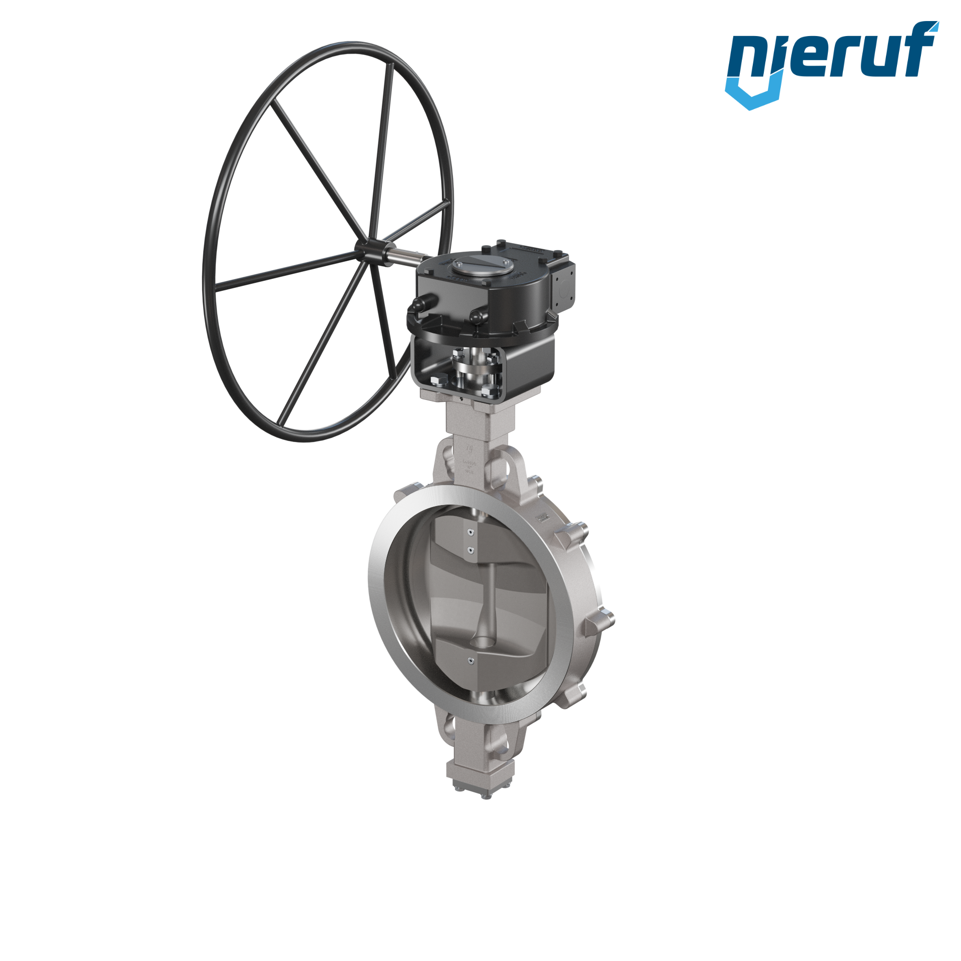 valvola a farfalla triplo eccentrico acciaio inox AK13 DN 400 PN10-40 ANSI150 volantino