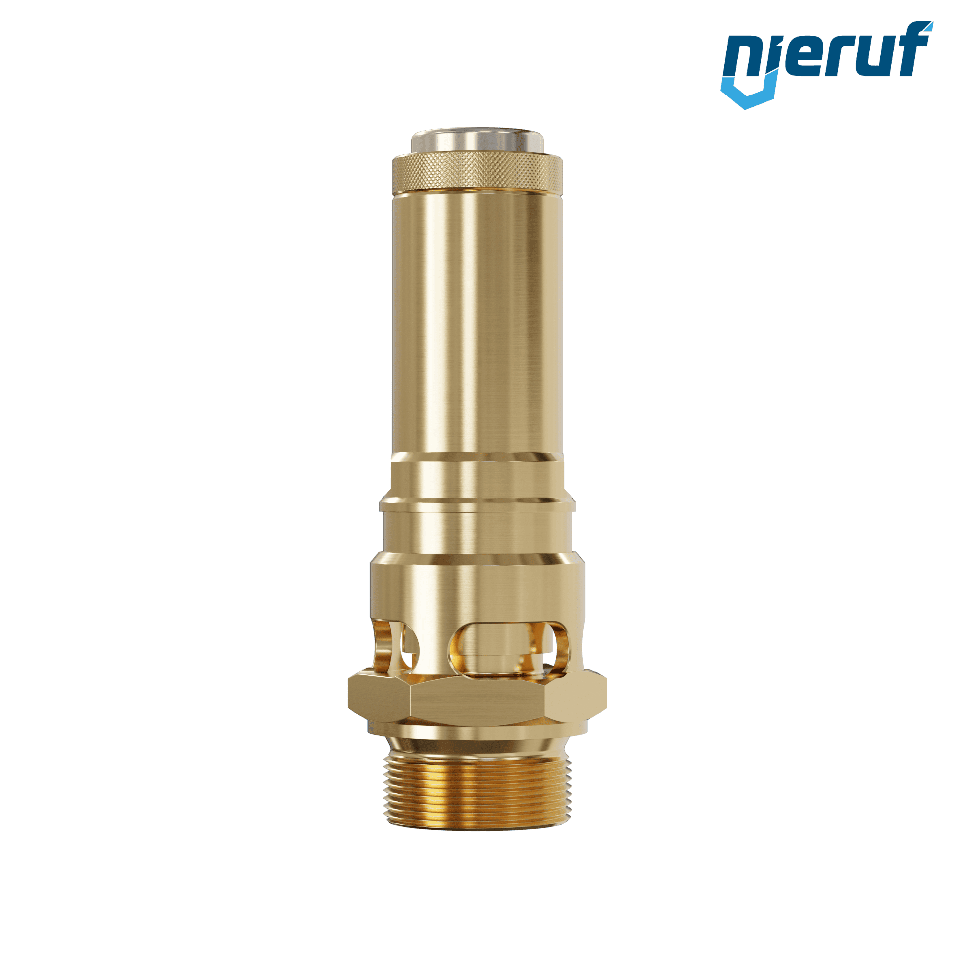 valvola di sicurezza 1 1/4" M SV01 per aria compressa PTFE ottone pressione di taratura 0,2 - 16,0 bar