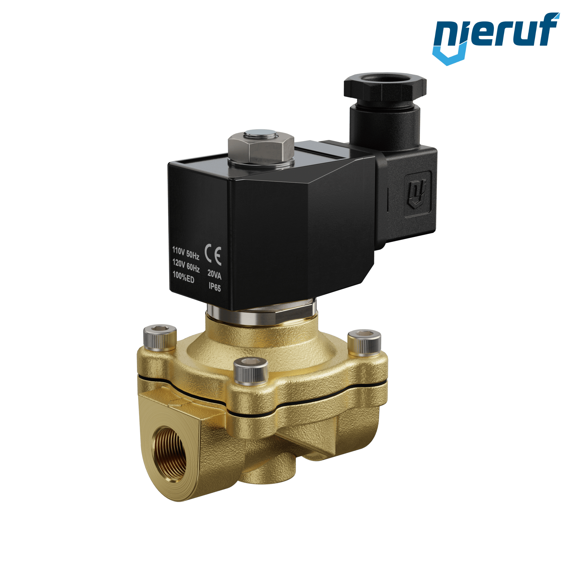 elettrovalvola DN16 G 3/8" pollici NBR 110V ottone