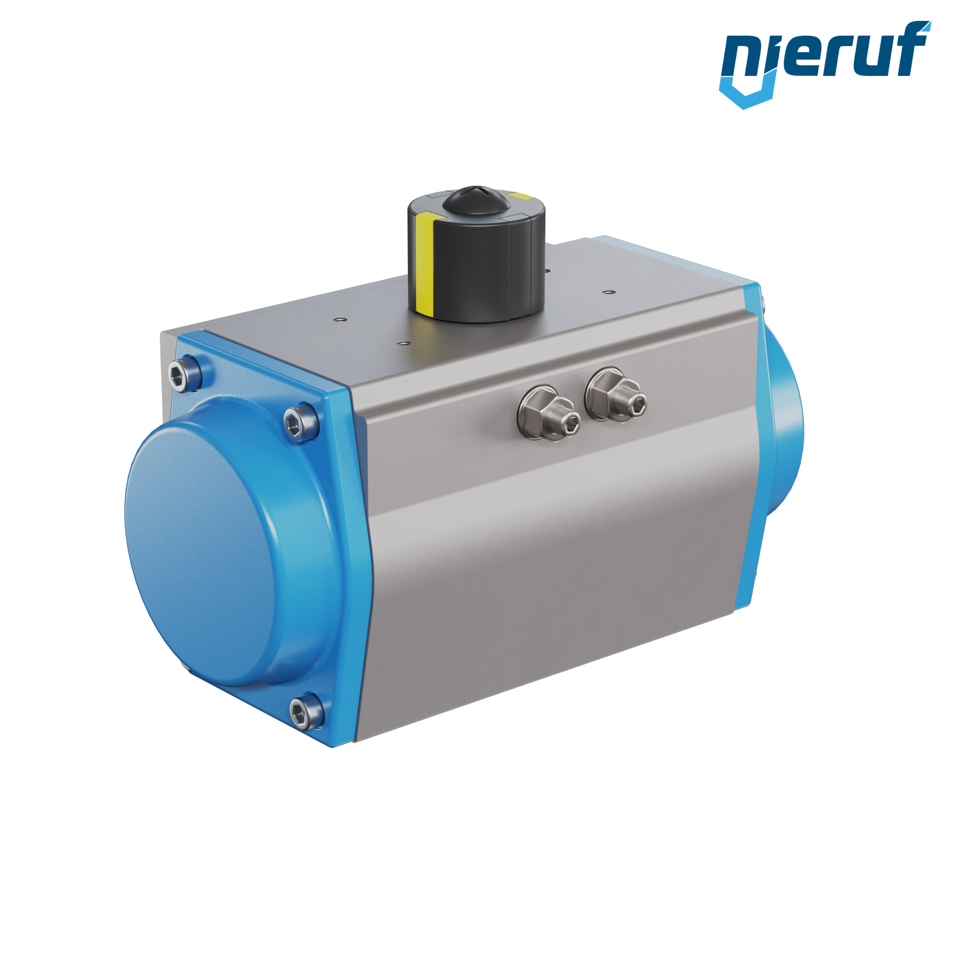 attuatore pneumatico AN02 a singolo effetto, apertura a molla versione per alta temperatura GS-083 90° con 12 molle
