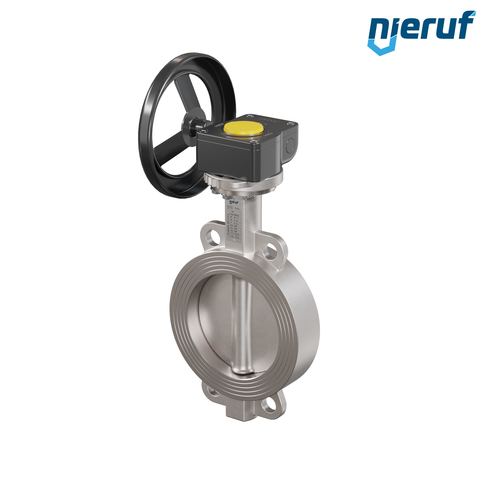 valvola a farfalla in acciaio inossidabile DN 150 PN16 AK08 metallo volantino