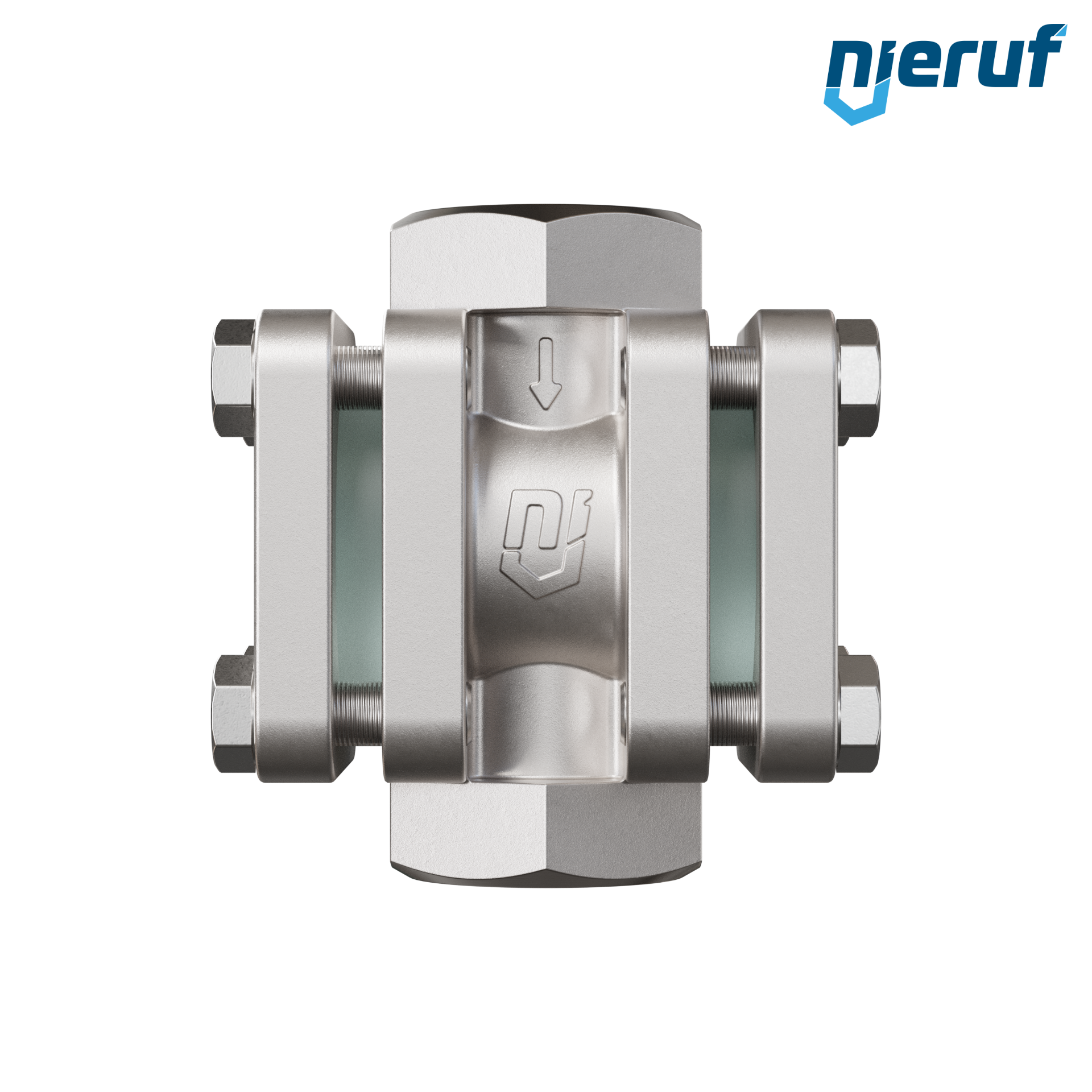 Specola visiva di osservazione G 1 1/4" pollici acciaio inossidabile AISI 316 40 bar filettatura interna BSP vetro borosilicato versione standard