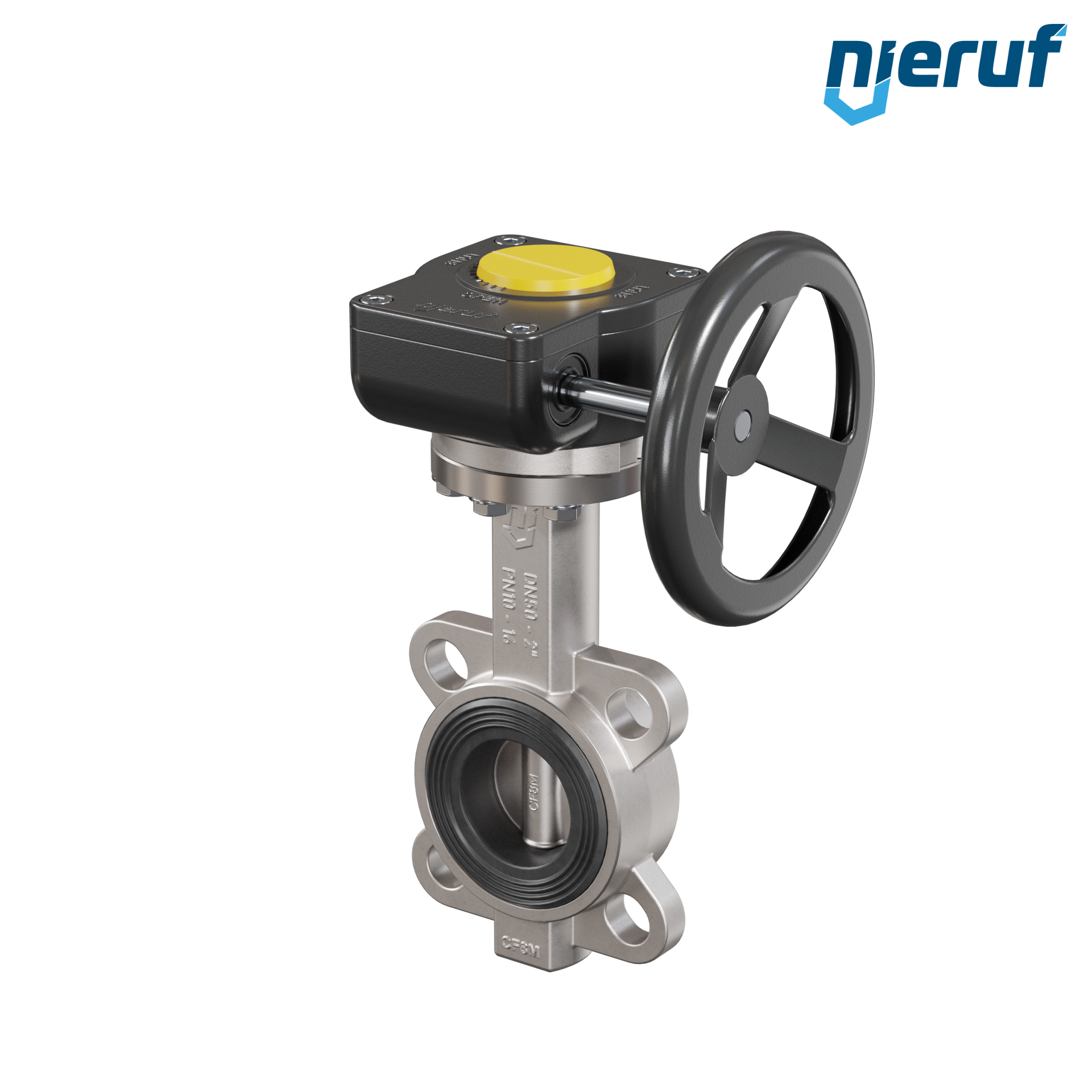 valvola a farfalla in acciaio inossidabile DN 50 PN16 AK08 EPDM volantino
