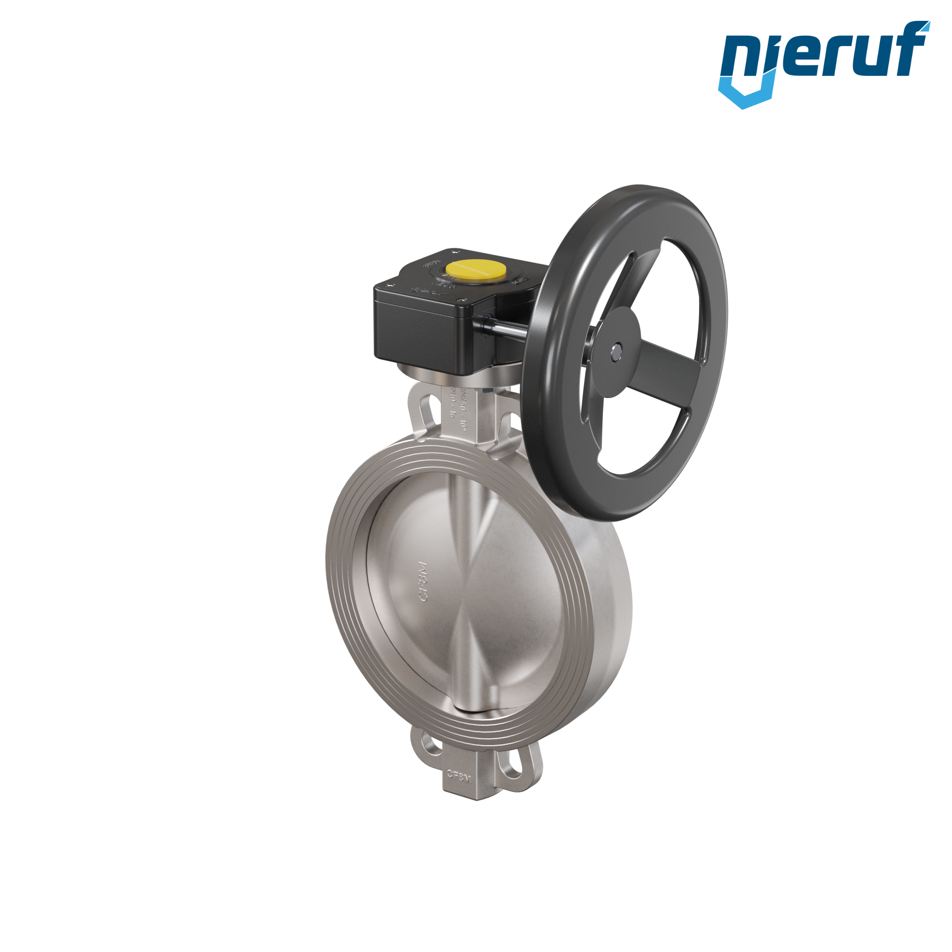 valvola a farfalla in acciaio inossidabile DN250 PN16 AK08 metallo volantino