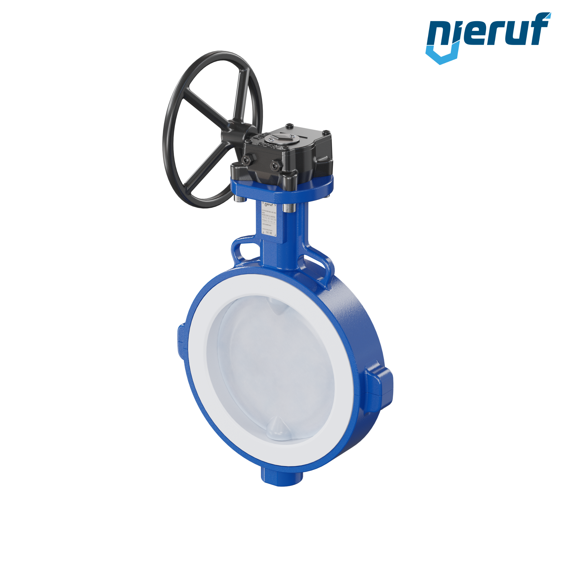 valvola a farfalla PFA PTFE AK09 DN200 ANSI150 volantino manuale inserto in FKM