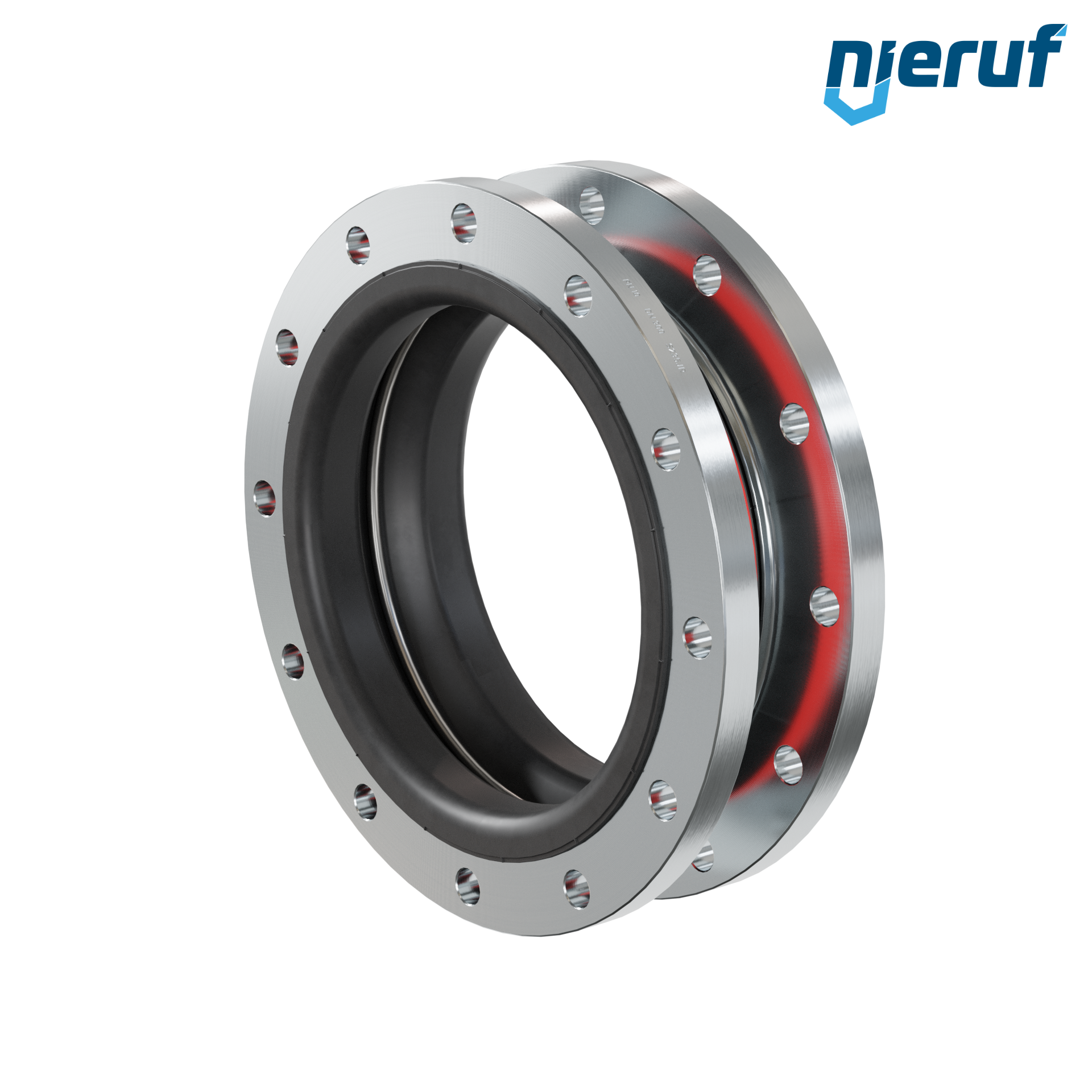 Compensatore o-ring di supporto per il vuoto DN300 versione KP04 flange in acciaio EPDM