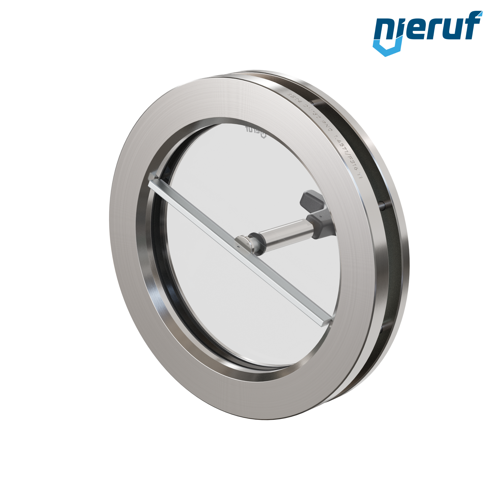 oblò di osservazione per serbatoi con tergicristallo in PTFE DN150 BS04 acciaio inossidabile 1.4571 EPDM vetro borosilicato 0,0 bar