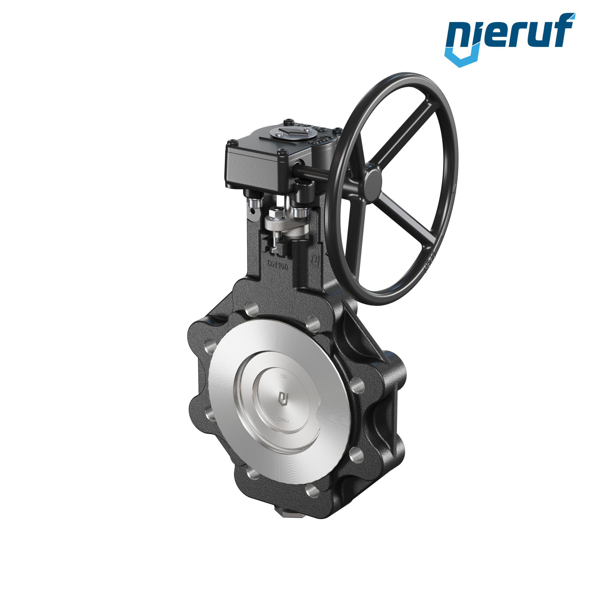 Double offset butterfly-valve AK12 DN 100 ANSI150 worm gear