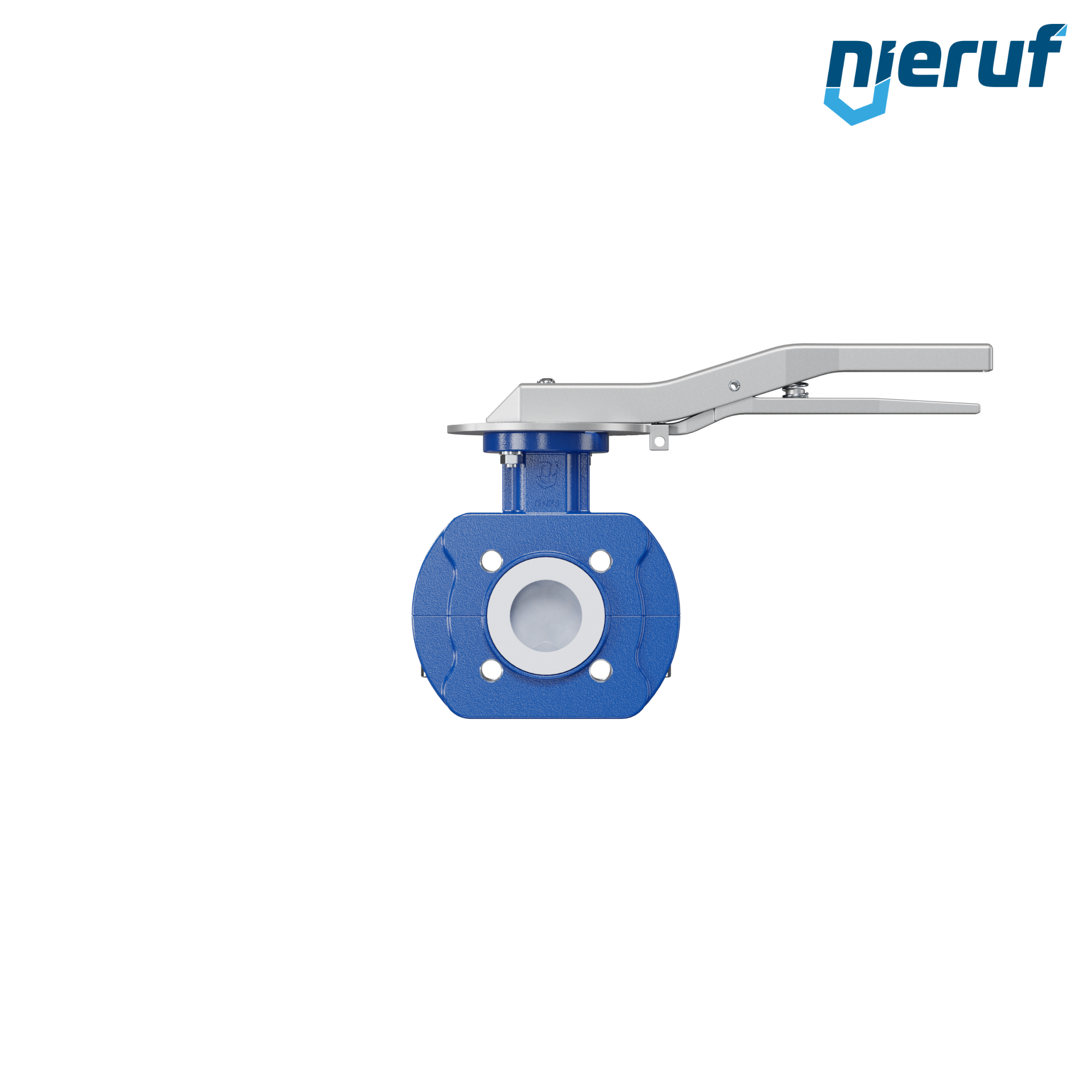 valvola a farfalla PFA PTFE AK10 DN25 ANSI150 leva inserto in FKM