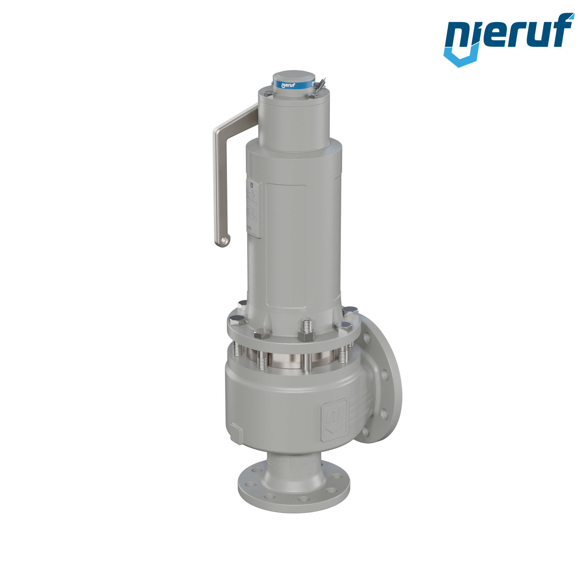 valvola di sicurezza flangiata DN65/DN100 SF06, cappello della molla a tenuta di gas (antigas) & manicotto di tenuta in acciaio inossidabile PTFE, dispositivo di sollevamento con leva