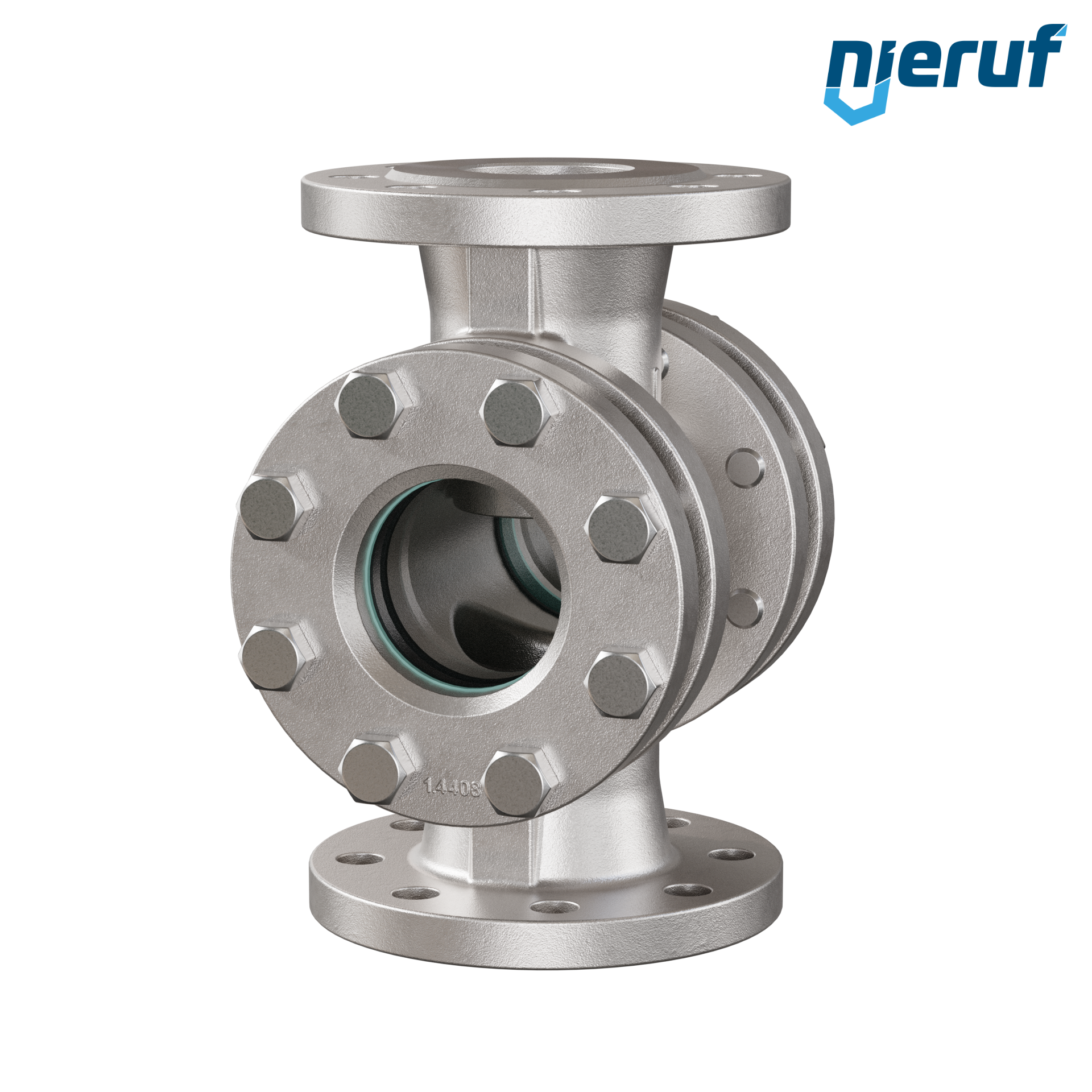Specola visiva flangiata DN65 - 2 1/2" pollici acciaio inossidabile AISI 316 flangia ANSI 300 vetro borosilicato versione standard