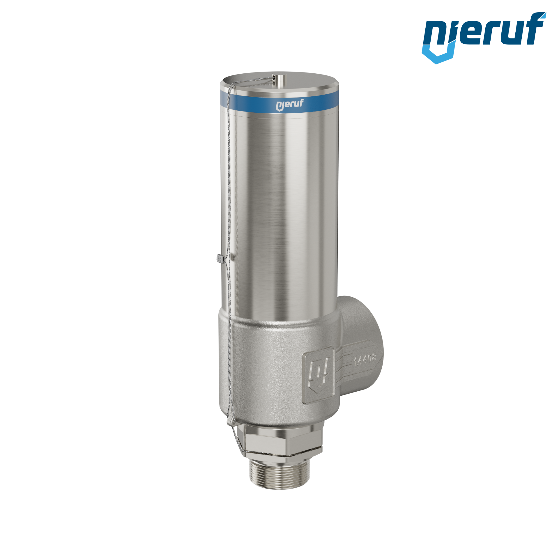 valvola di sicurezza criogenica DN32 1 1/4" M x 2" F SV14, acciaio inox PTFE, senza leva