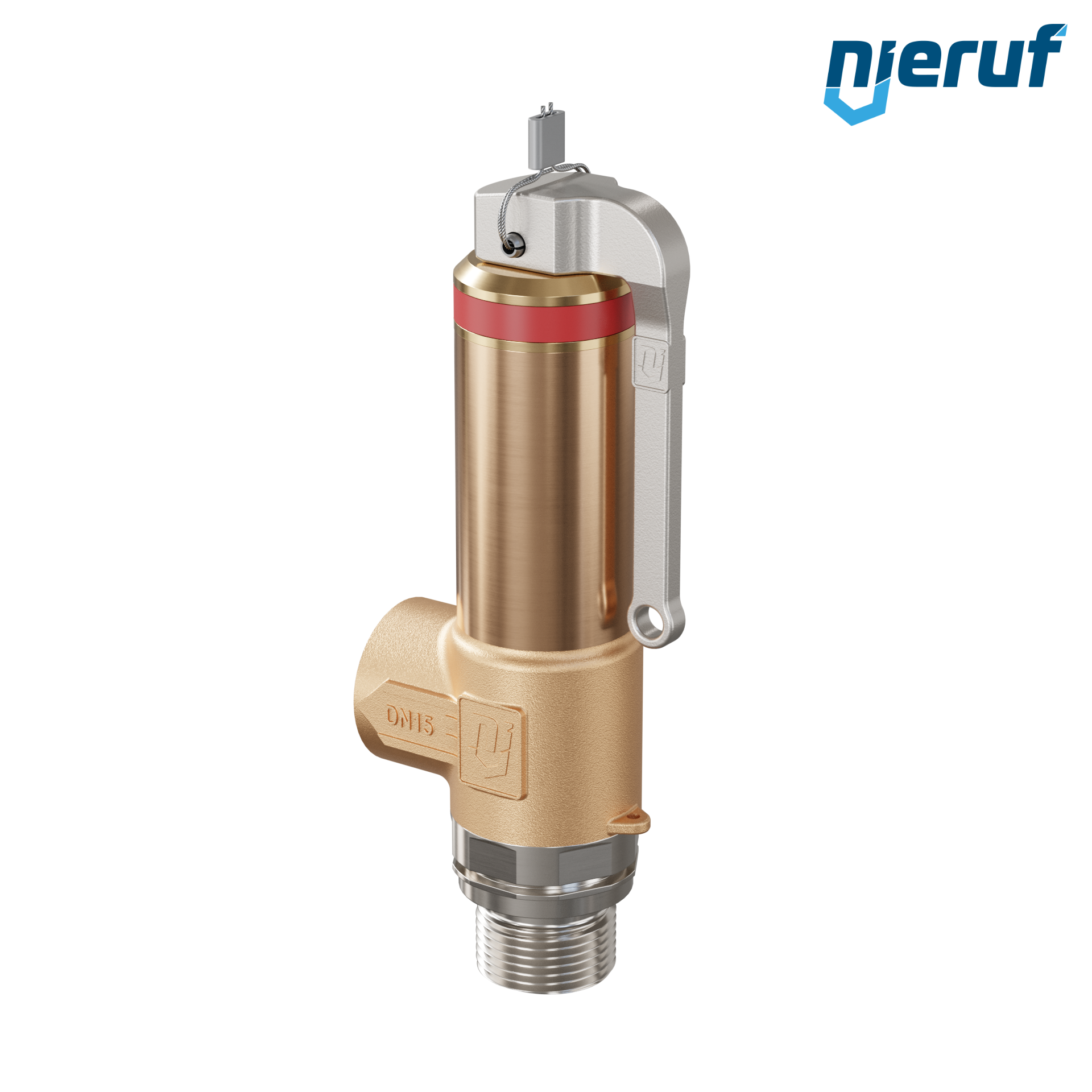 Kriogeniczny zawór bezpieczeństwa Dźwignia DN8 1/2" GZ x 1/2" GW SV18, stal nierdzewna & brąz PTFE