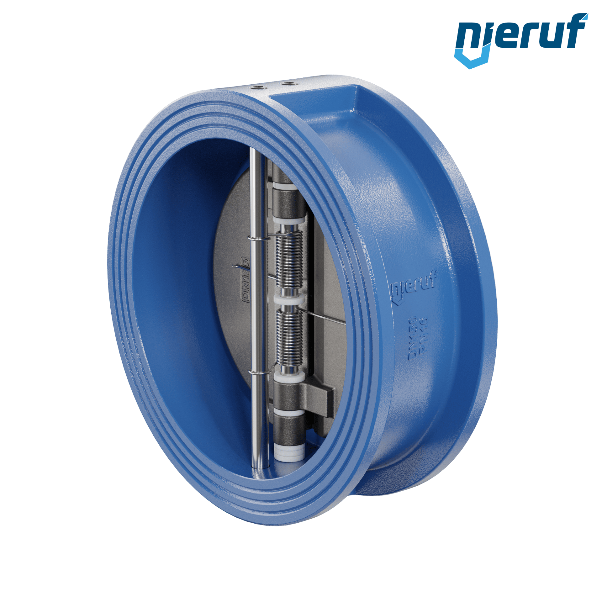 valvola di ritegno a doppio battente DN150 DR01 GGG40 FKM (Viton)