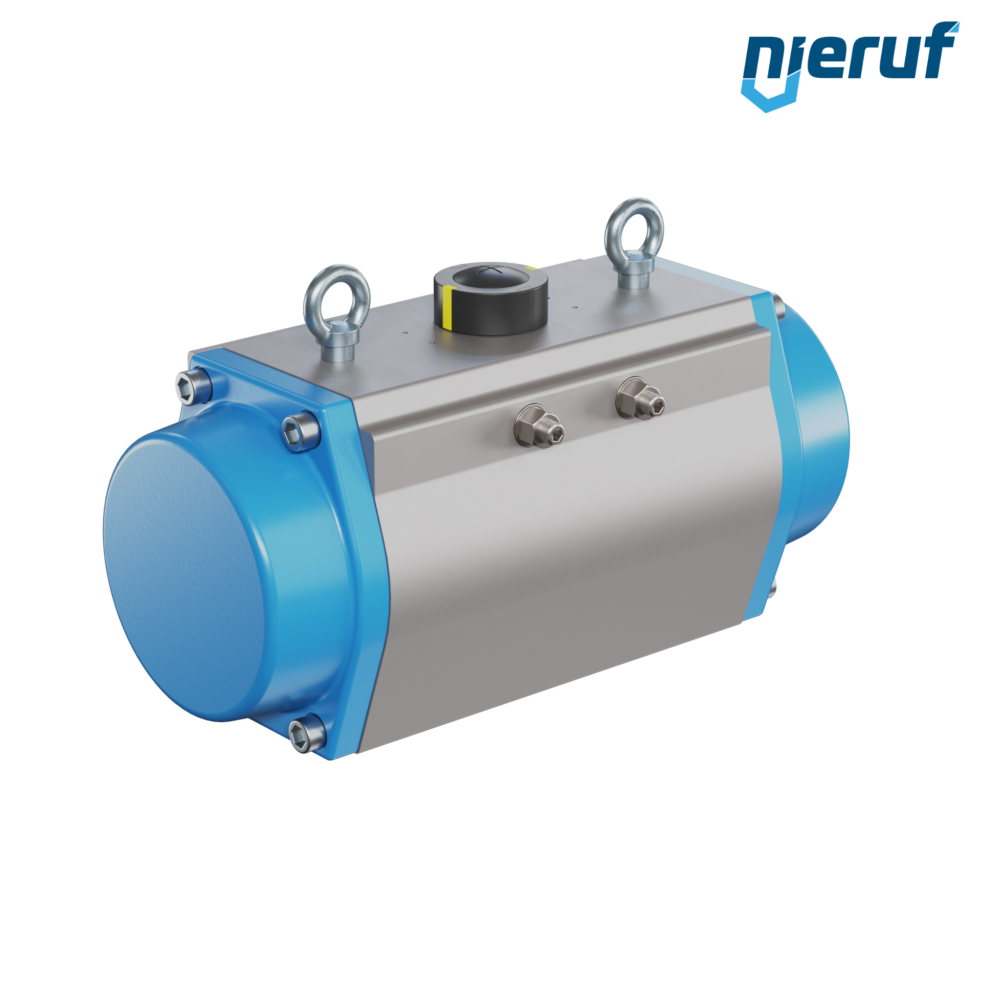 attuatore pneumatico AN02 a singolo effetto, apertura a molla versione per alta temperatura GS-210 90° con 12 molle