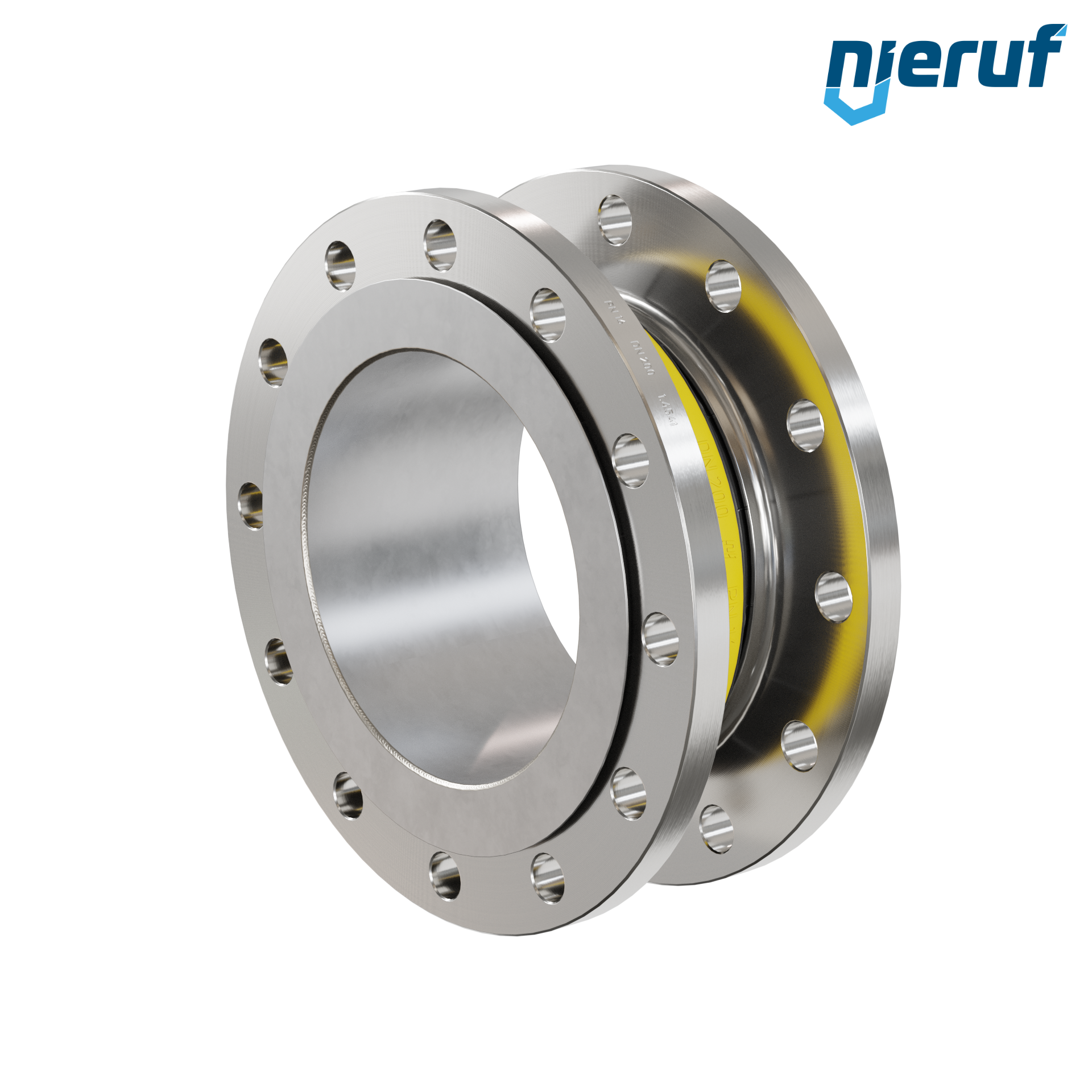Compensatore piastra di rinforzo DN200 PN16 versione KP04 flange in acciaio inox NBR