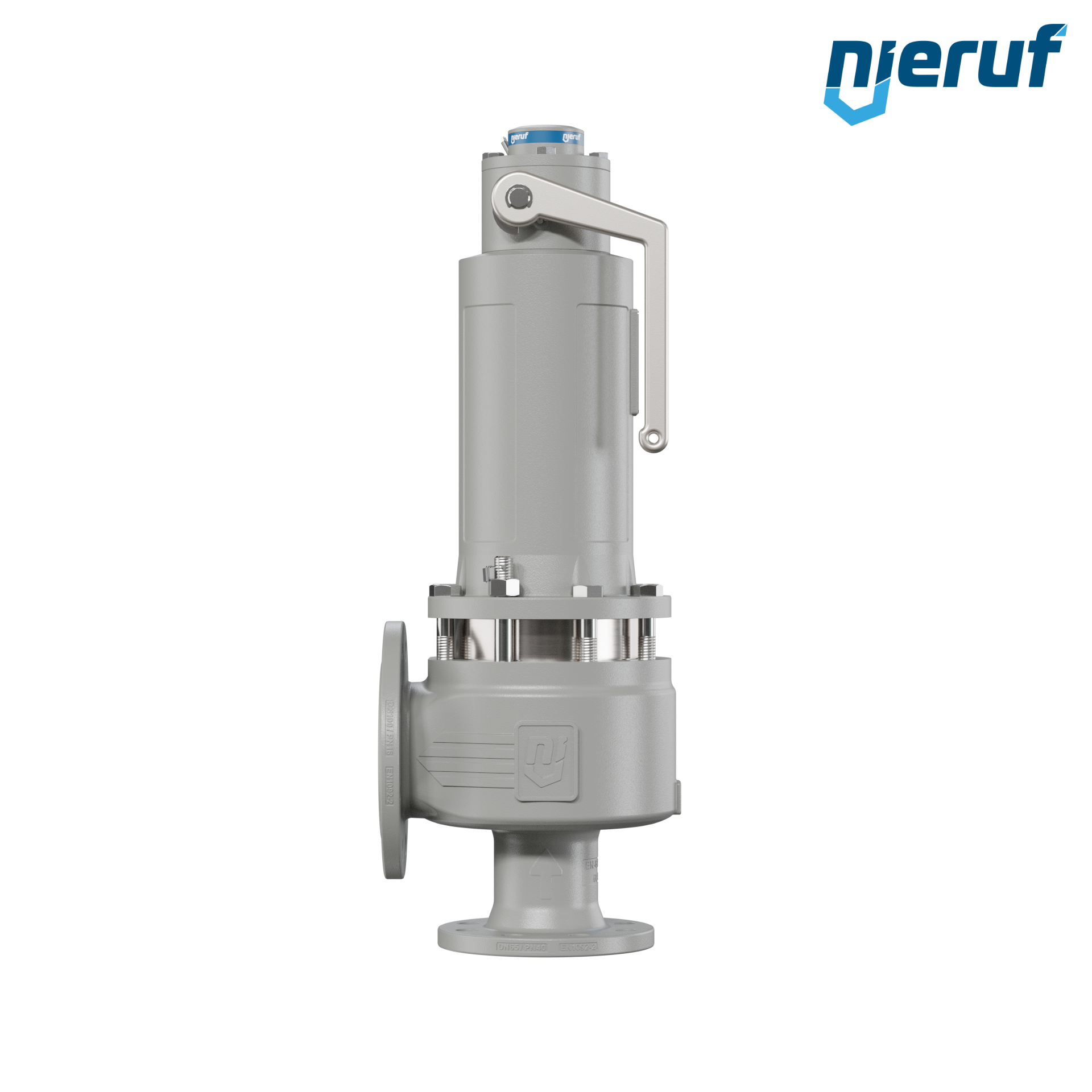 valvola di sicurezza flangiata DN65/DN100 SF06, cappello della molla a tenuta di gas (antigas) & manicotto di tenuta in acciaio inossidabile PTFE, dispositivo di sollevamento con leva