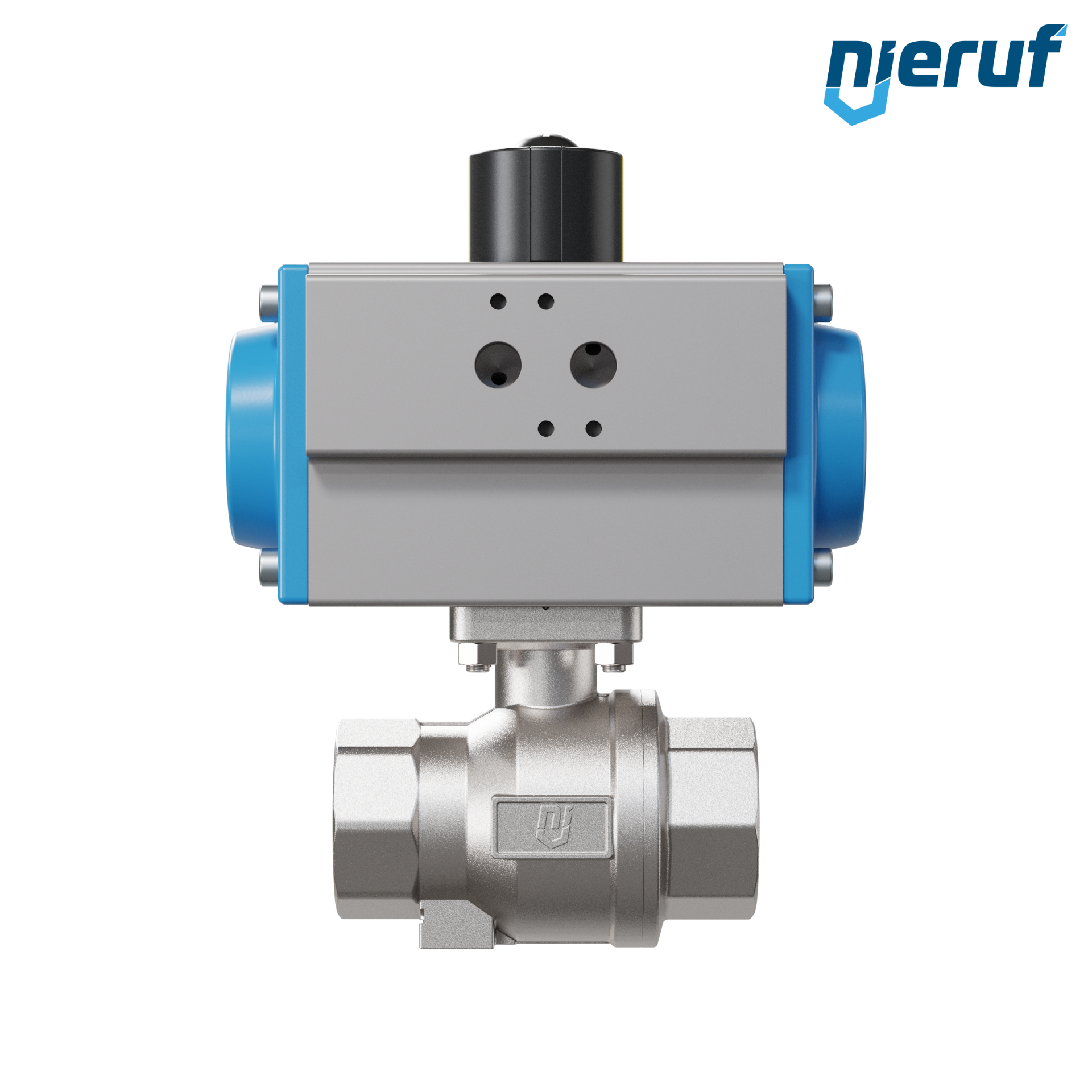 valvola a sfera pneumatica DN32 - 1 1/4" pollici azionamento rotativo a effetto semplice apertura a molla PK02