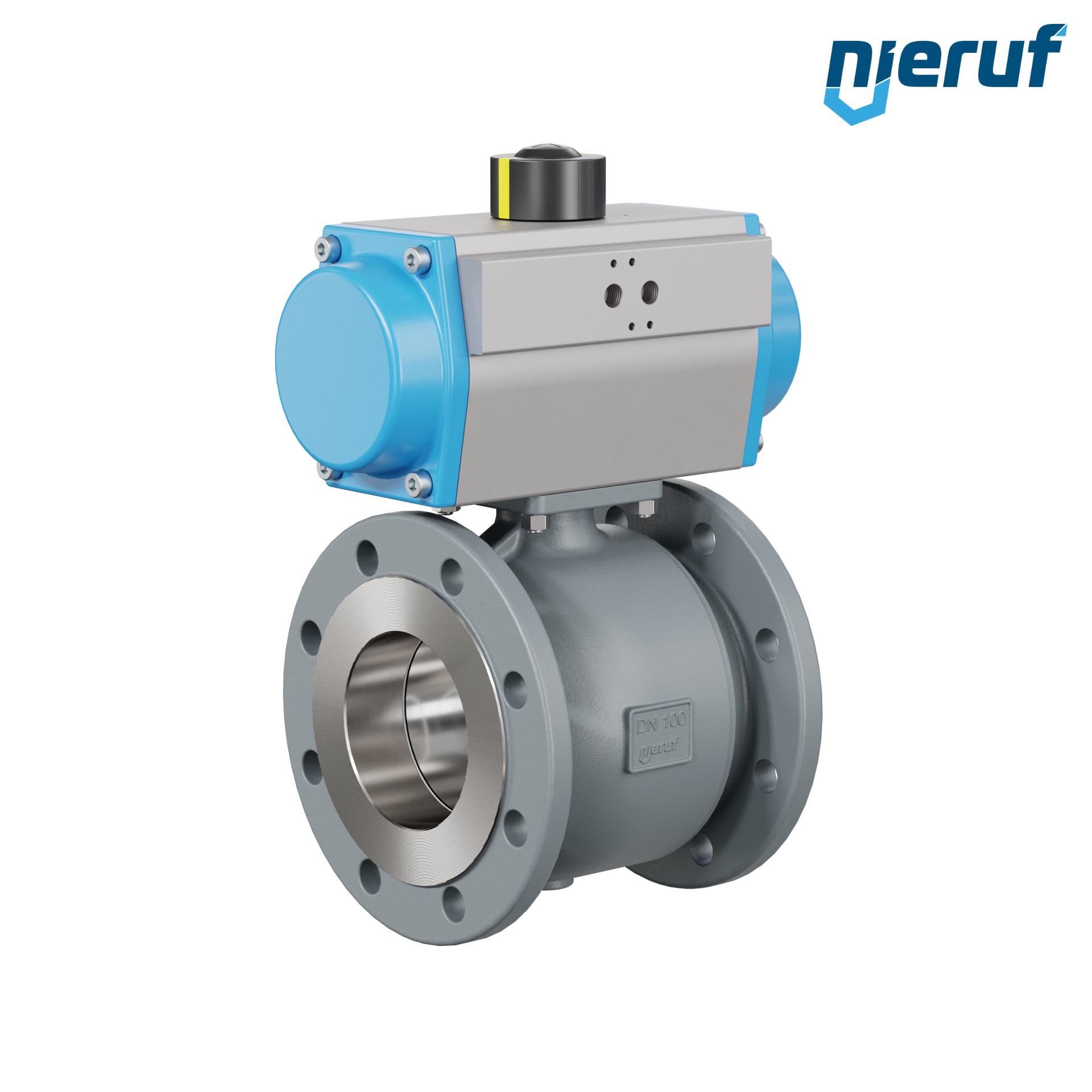valvola a sfera automatica DN100 - 4" pollici PK04 azionamento rotativo pneumatico a semplice effetto apertura a molla
