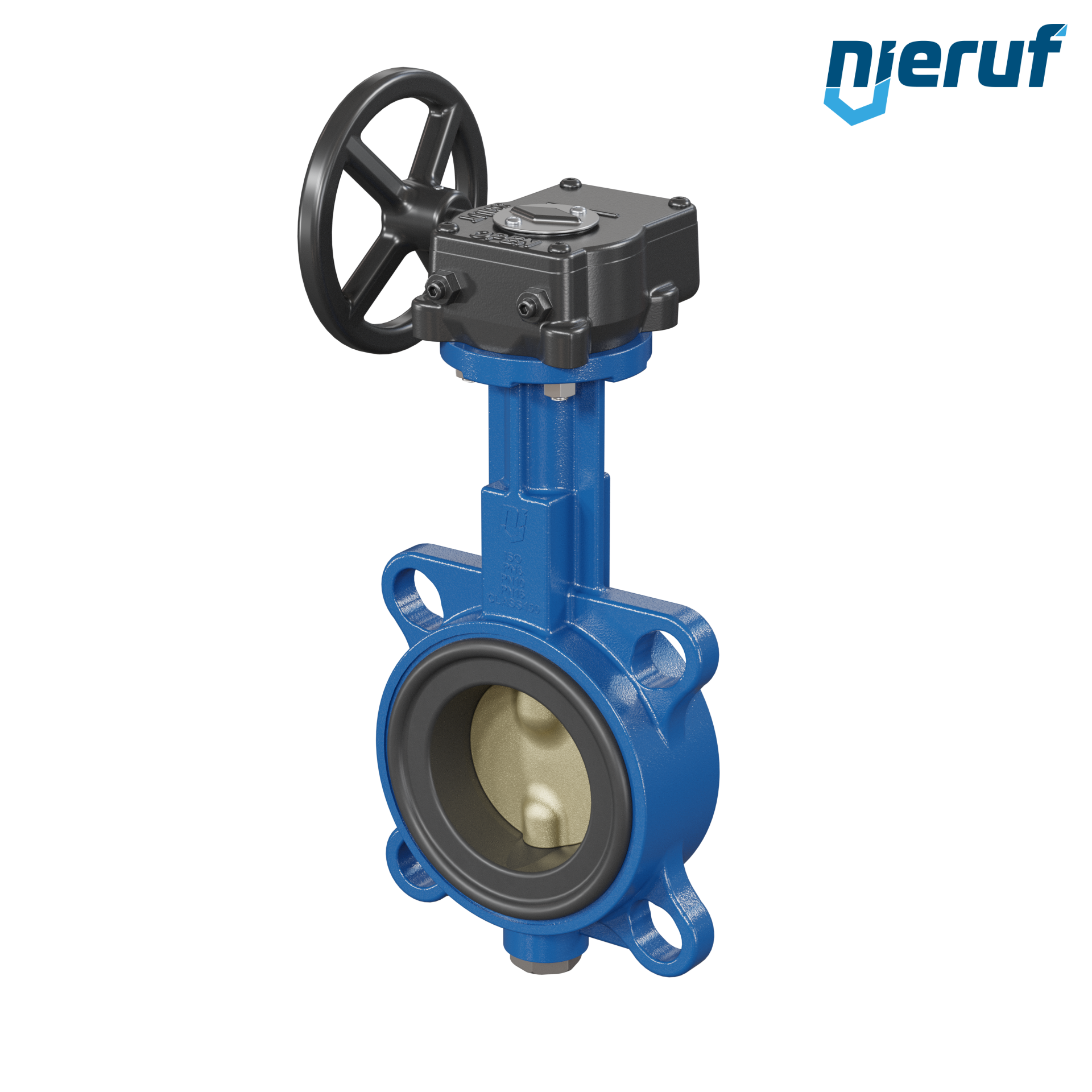 valvola a farfalla per l'acqua di mare DN 65 PN6-PN10-PN16 & ANSI150 AK15 volantino