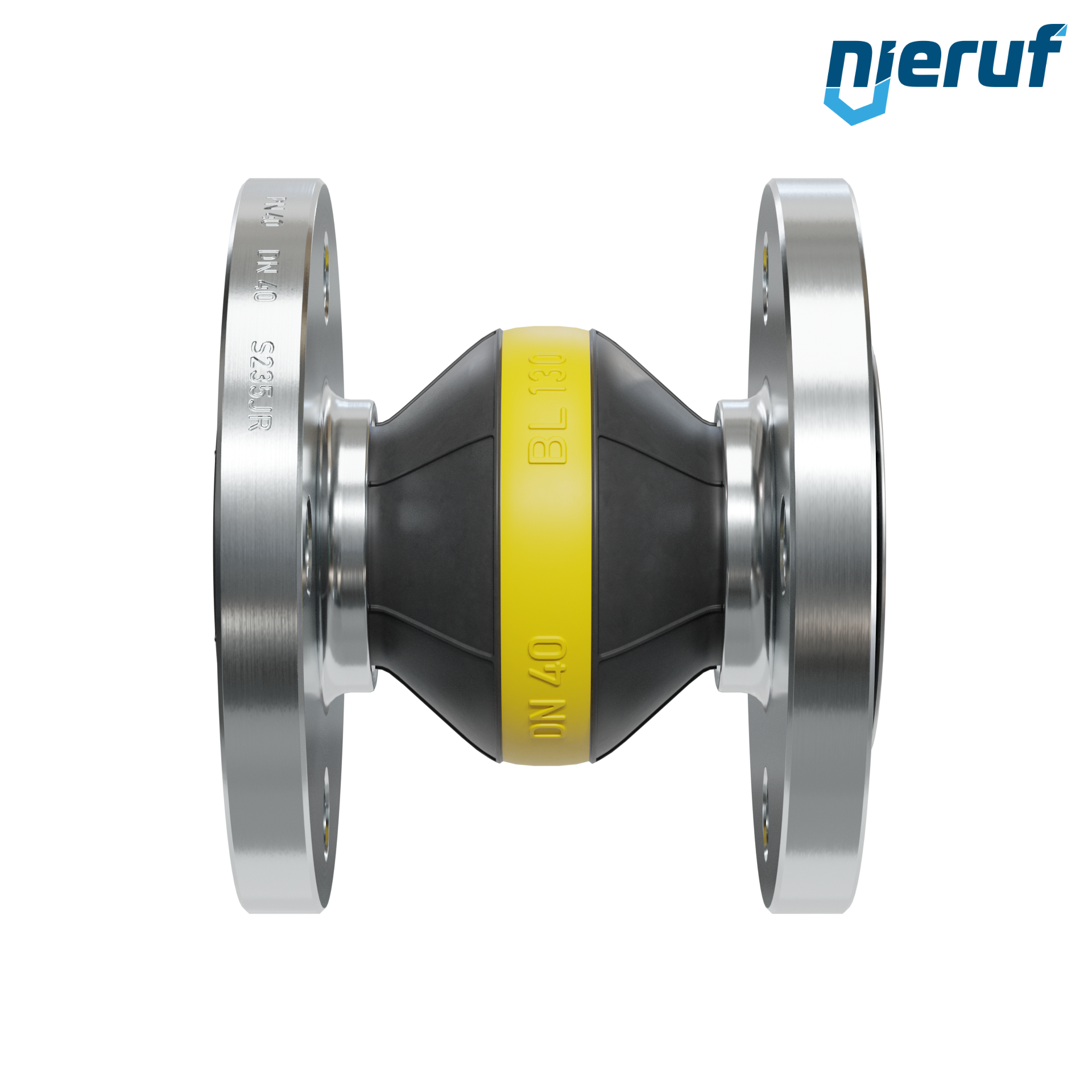 Compensatore piastra di rinforzo DN40 versione KP04 flange in acciaio NBR