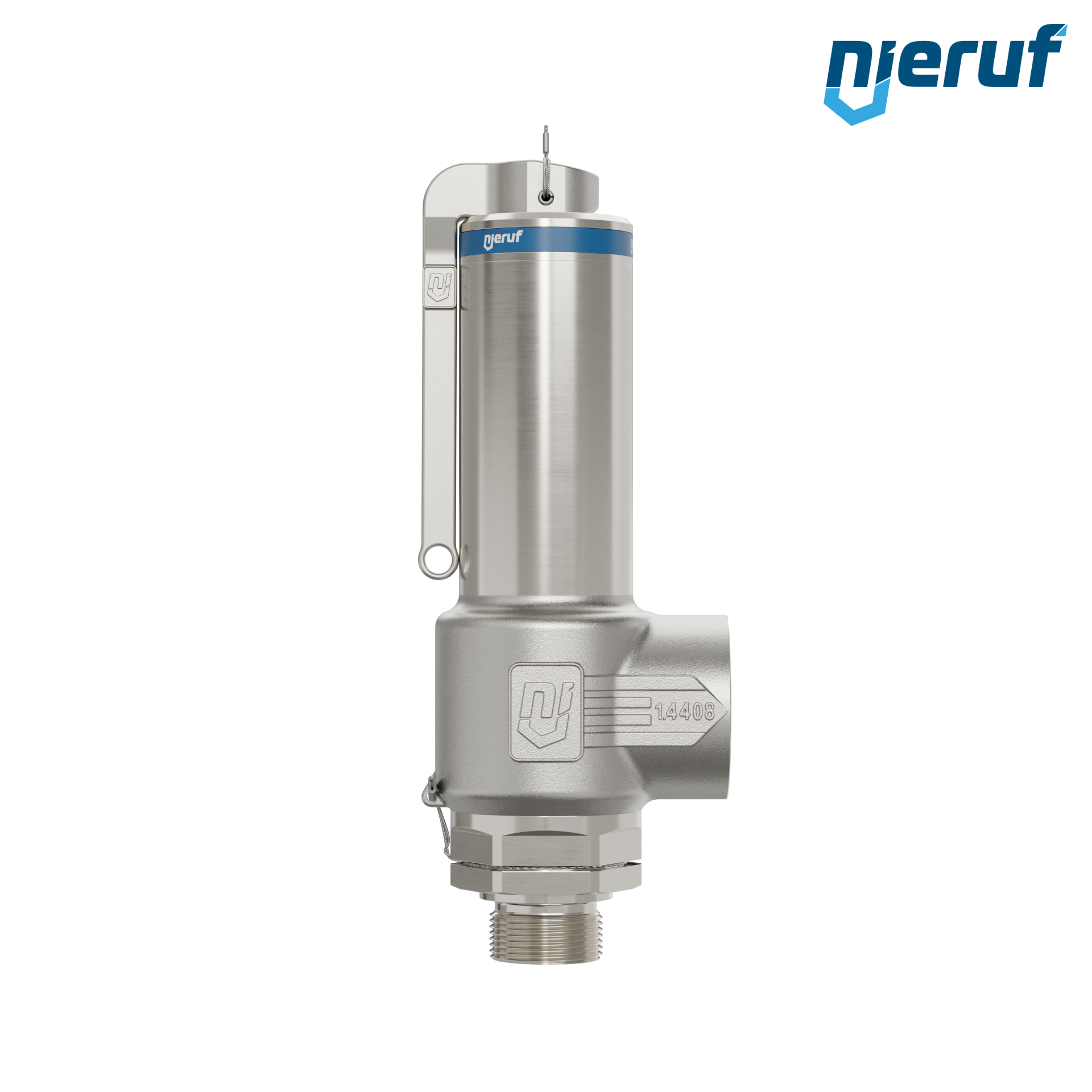valvola di sicurezza criogenica DN25 1" M x 1 1/2" F SV14, acciaio inox PTFE, con leva