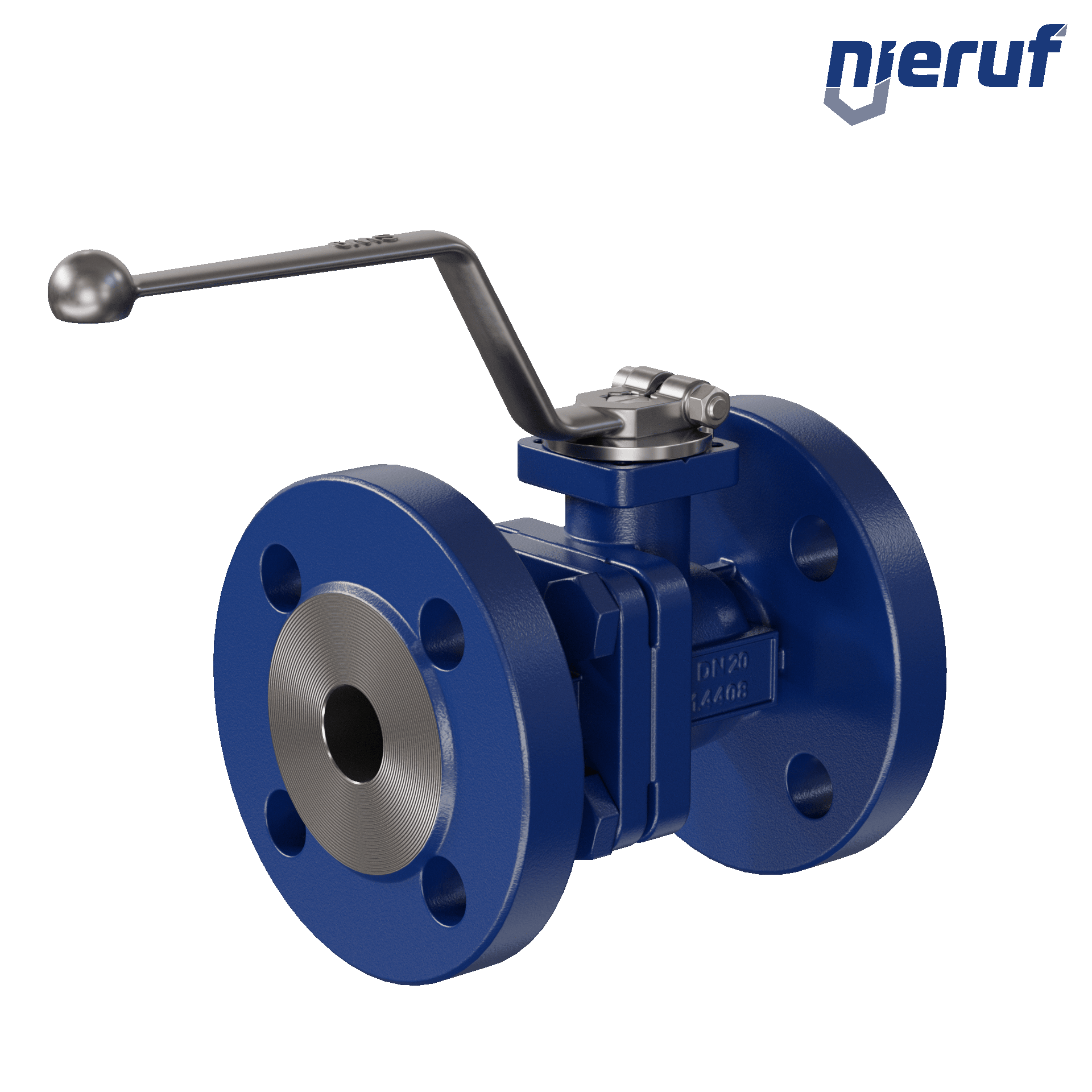 valvola a sfera flangiata per alte temperature FK12 DN20 PEEK guarnizione