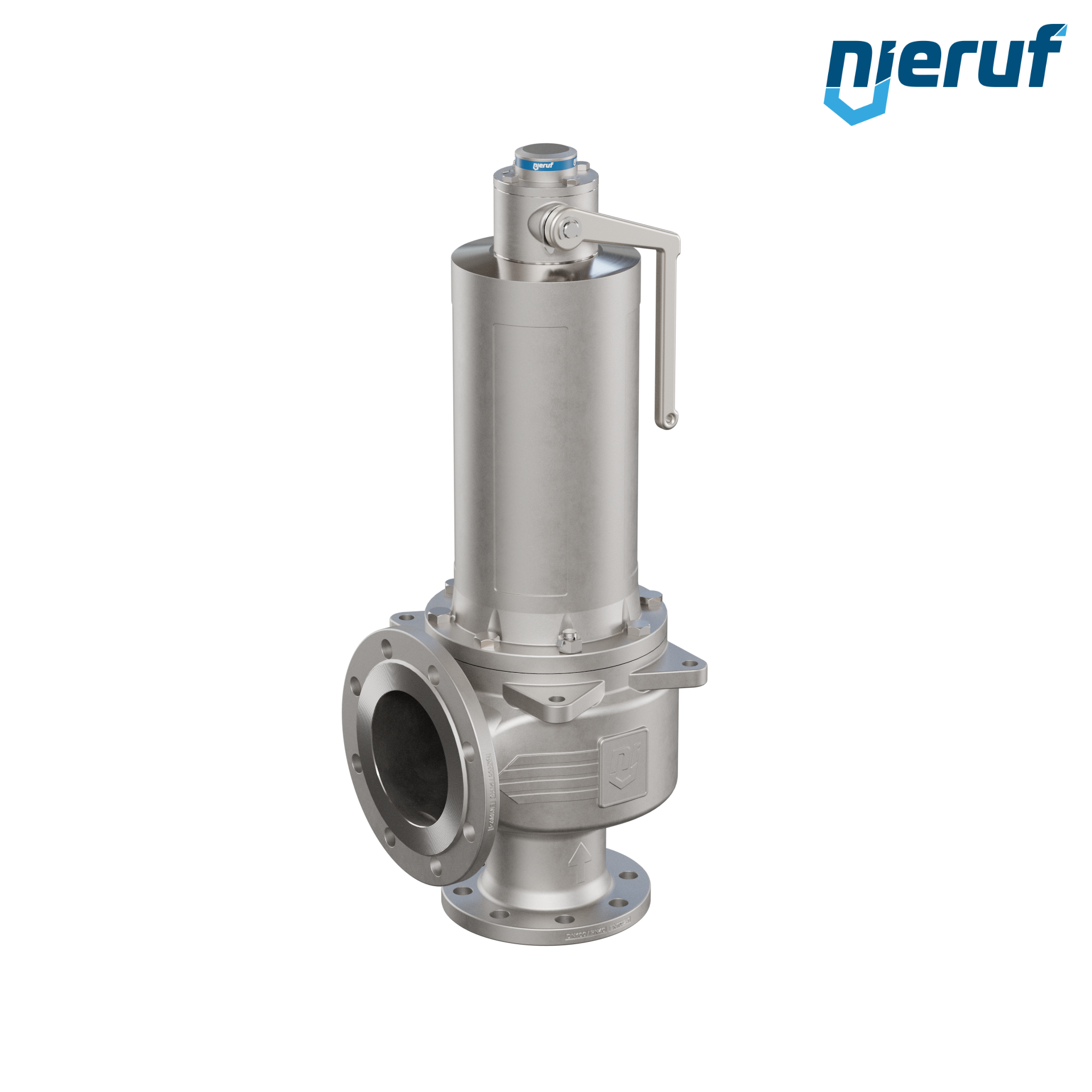 valvola di sicurezza flangiata DN100/DN150 SF04, acciaio inox 1.4408 PTFE, dispositivo di sollevamento con leva