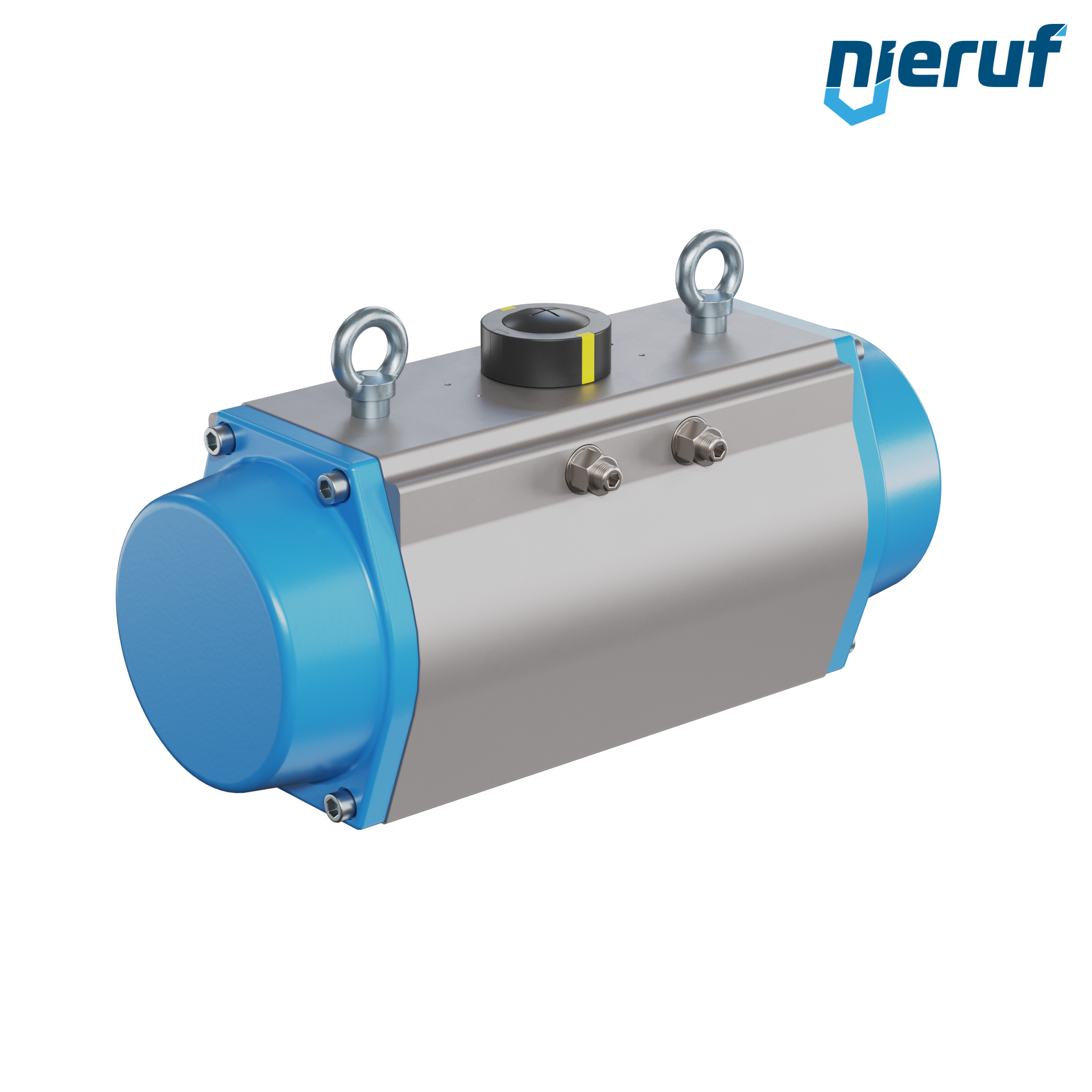 attuatore pneumatico AN02 a singolo effetto, chiusura a molla versione per alta temperatura GS-190 90° con 12 molle