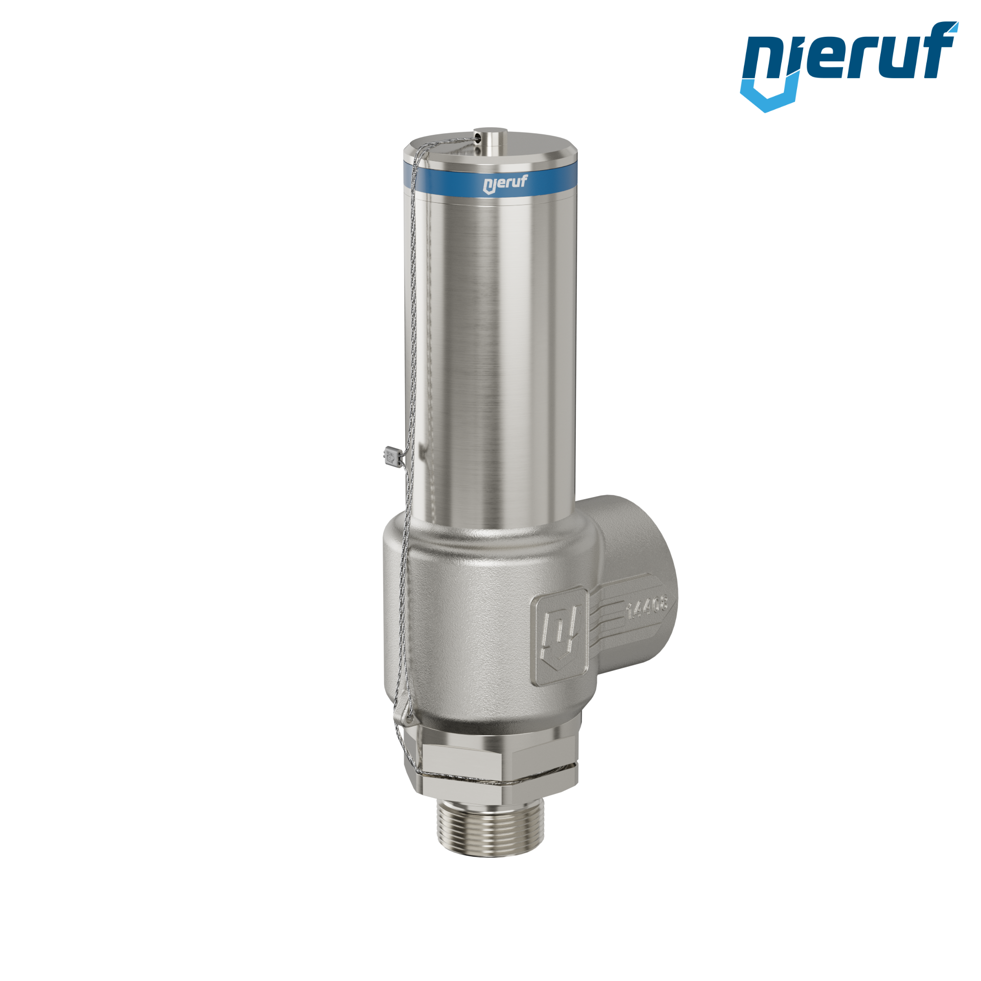valvola di sicurezza criogenica DN25 1" M x 1 1/2" F SV14, acciaio inox PTFE, senza leva