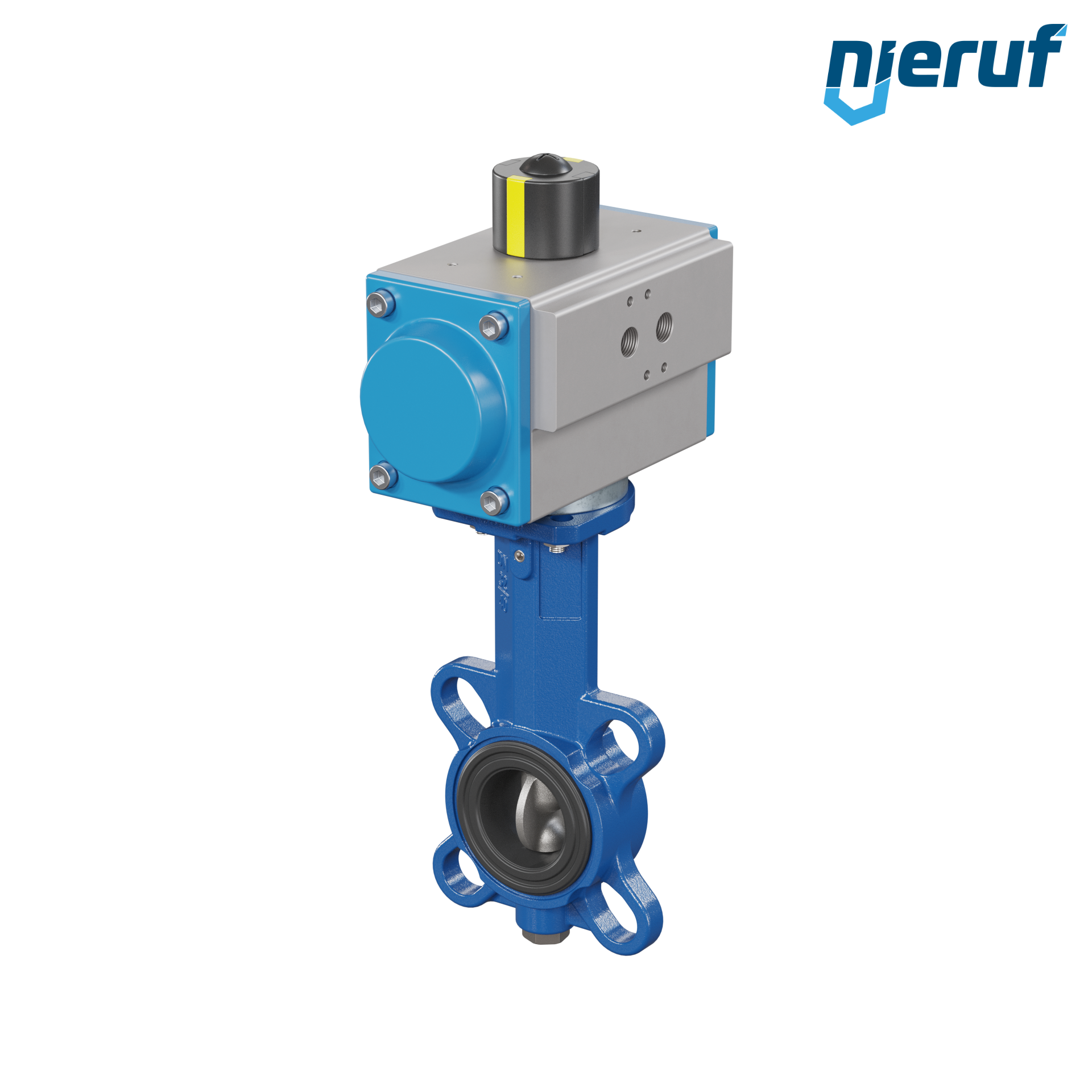 Butterfly valve DN 32 AK01 FPM pneumatic actuator single acting normally open