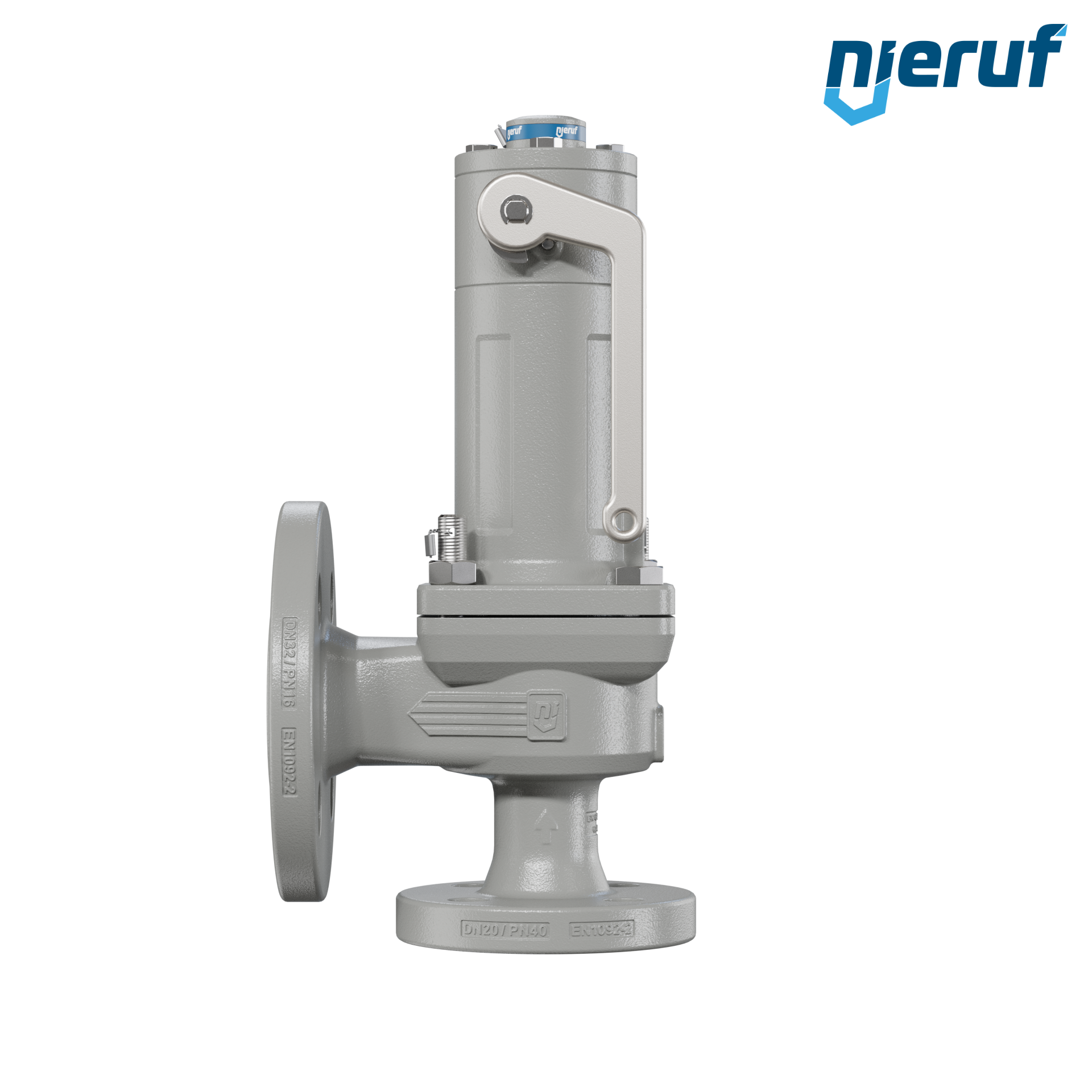 valvola di sicurezza flangiata DN20/DN32 SF06, cappello della molla a tenuta di gas (antigas) PTFE, dispositivo di sollevamento con leva