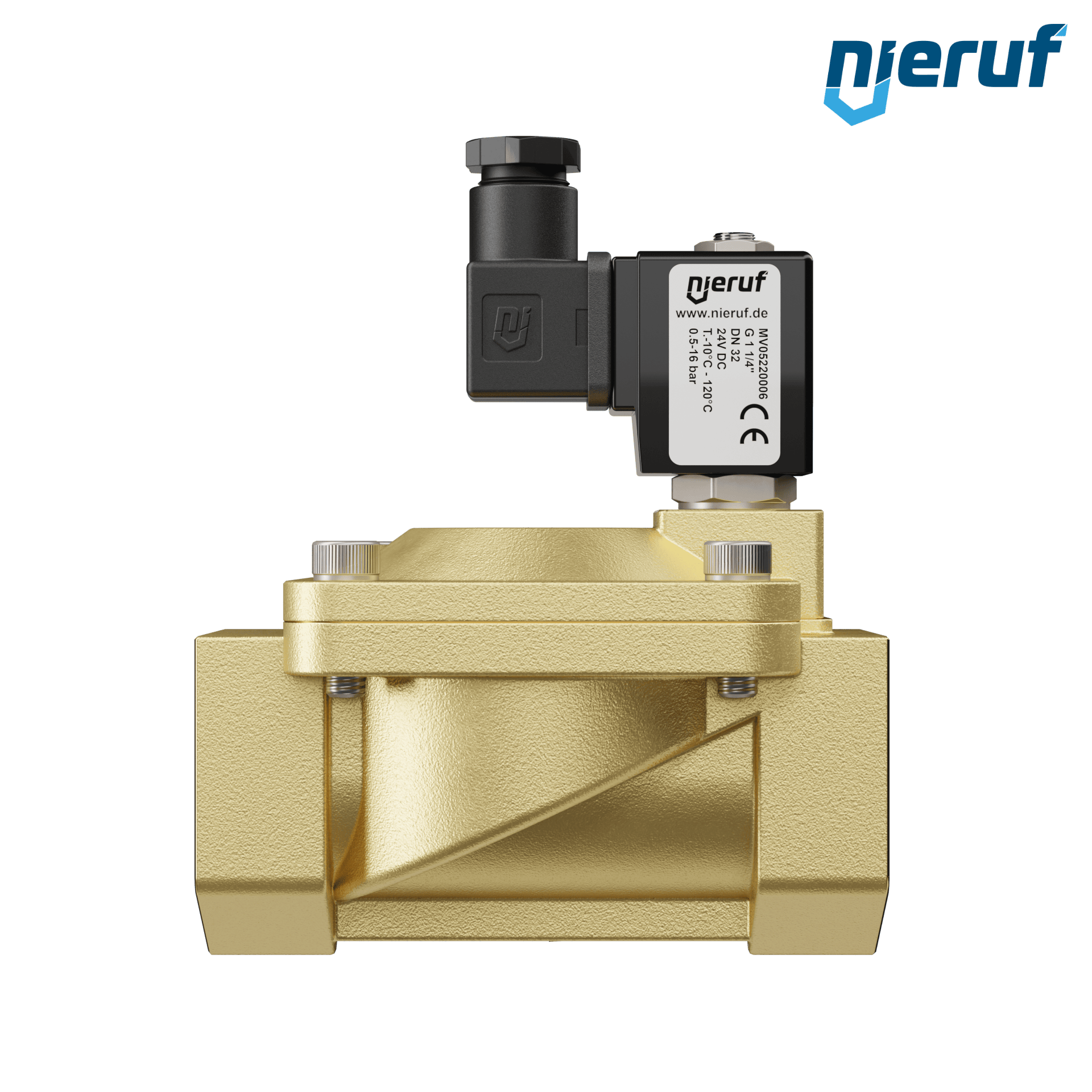 elettrovalvola G 1 1/4" pollici ottone MV05 FKM 24V DC