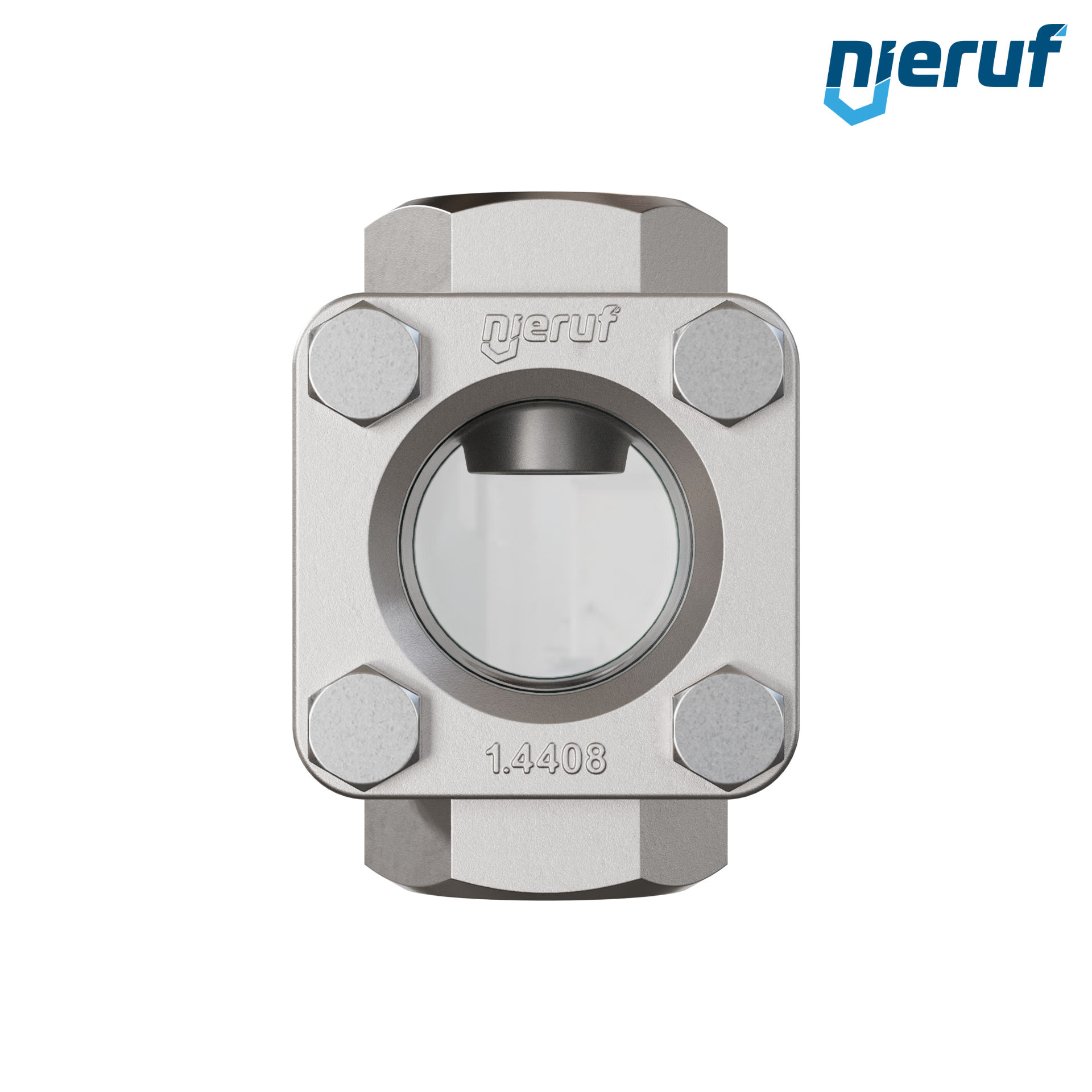 Specola visiva di osservazione G 1 1/4" pollici acciaio inossidabile AISI 316 40 bar filettatura interna BSP vetro borosilicato versione standard