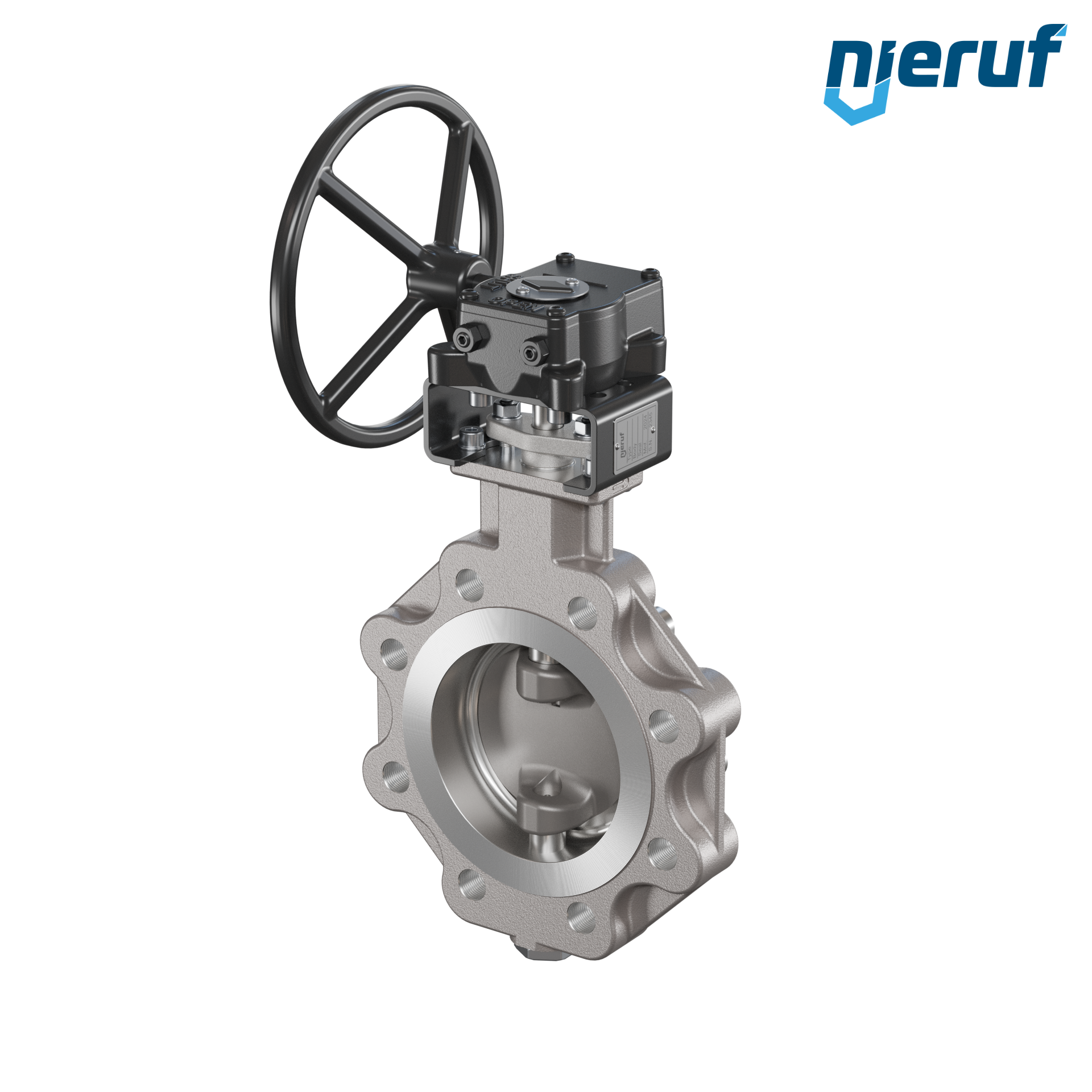 valvola a farfalla triplo eccentrico acciaio inox AK14 DN 100 ANSI150 volantino