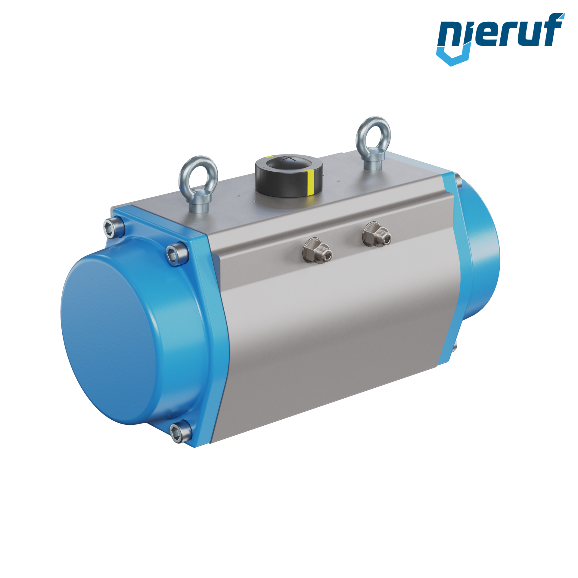attuatore pneumatico AN02 a singolo effetto, chiusura a molla versione per alta temperatura GS-210 90° con 12 molle