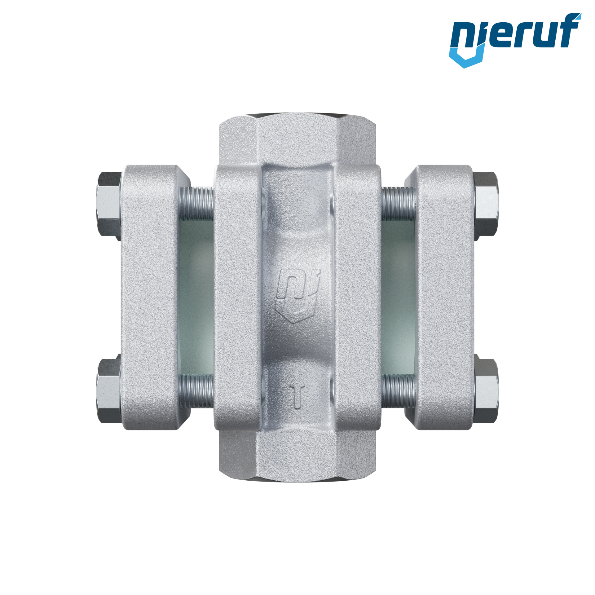 Specola visiva G 1" pollici acciaio 1.0619 40 bar filettatura interna BSP vetro borosilicato versione con disco