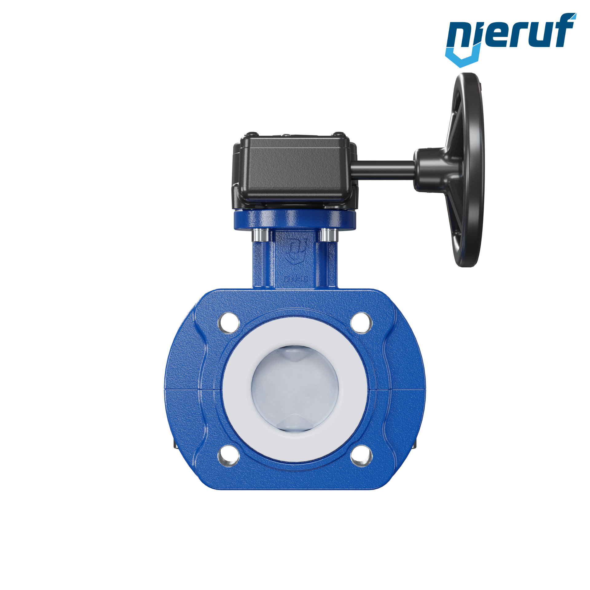 valvola a farfalla PFA PTFE AK10 DN40 ANSI150 volantino manuale inserto in FKM