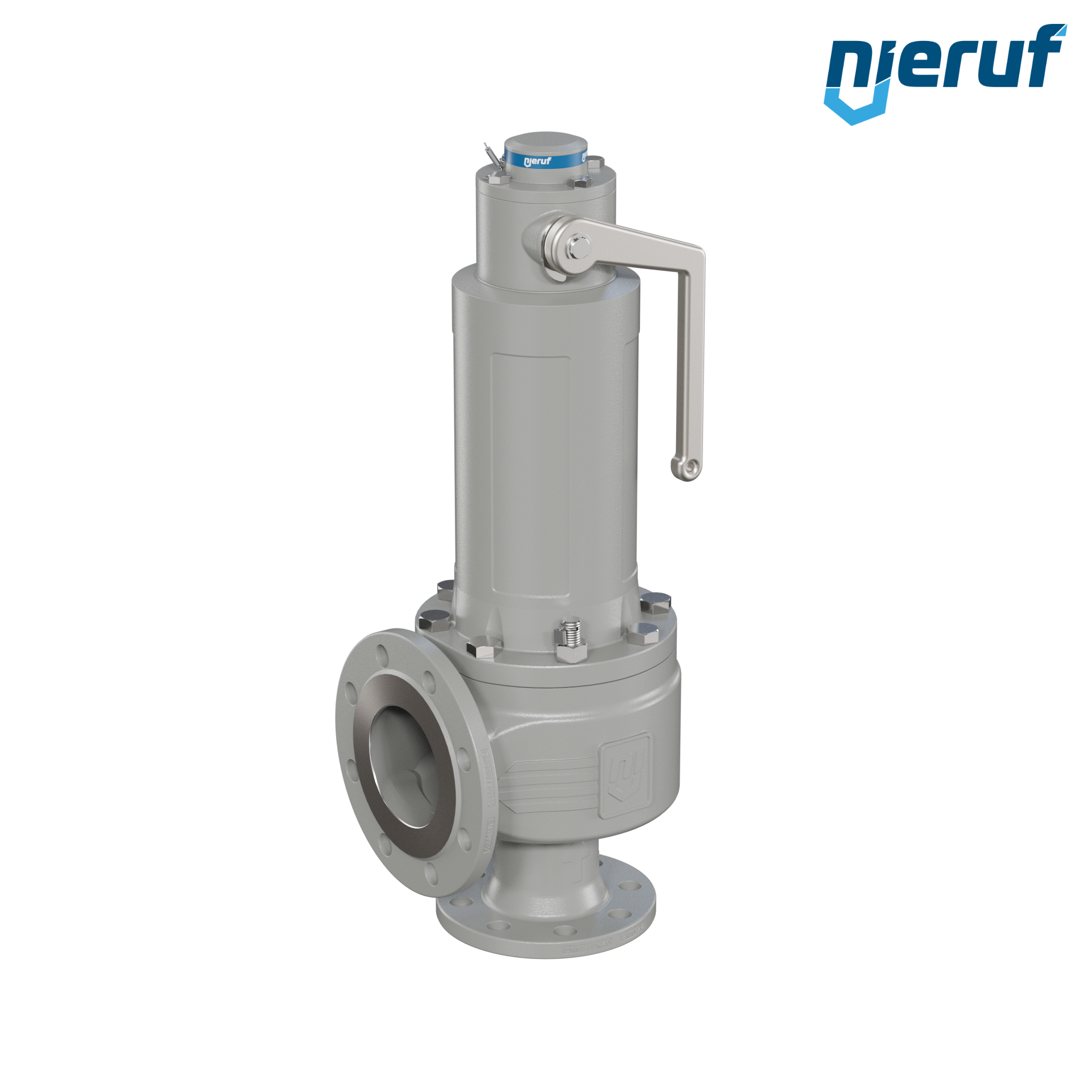 valvola di sicurezza flangiata DN65/DN100 SF06, cappello della molla a tenuta di gas (antigas) PTFE, dispositivo di sollevamento con leva