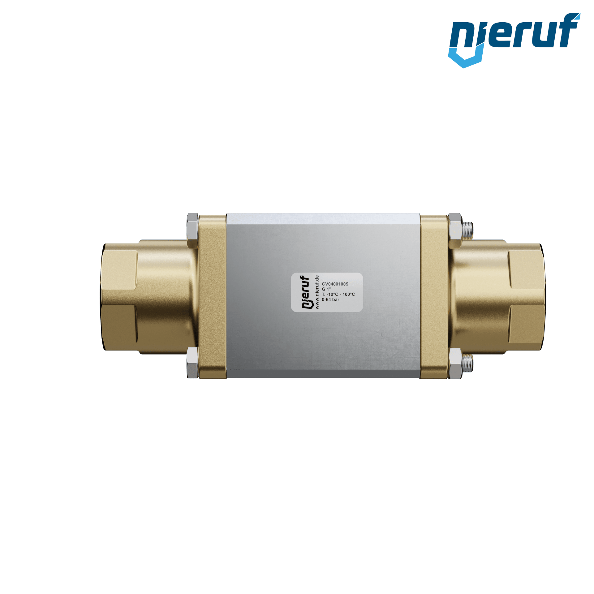 valvola coassiale a 2/2 vie CV04 1" pollici filettatura interna - DN25 ottone max. 64 bar NC - per applicazione con acqua