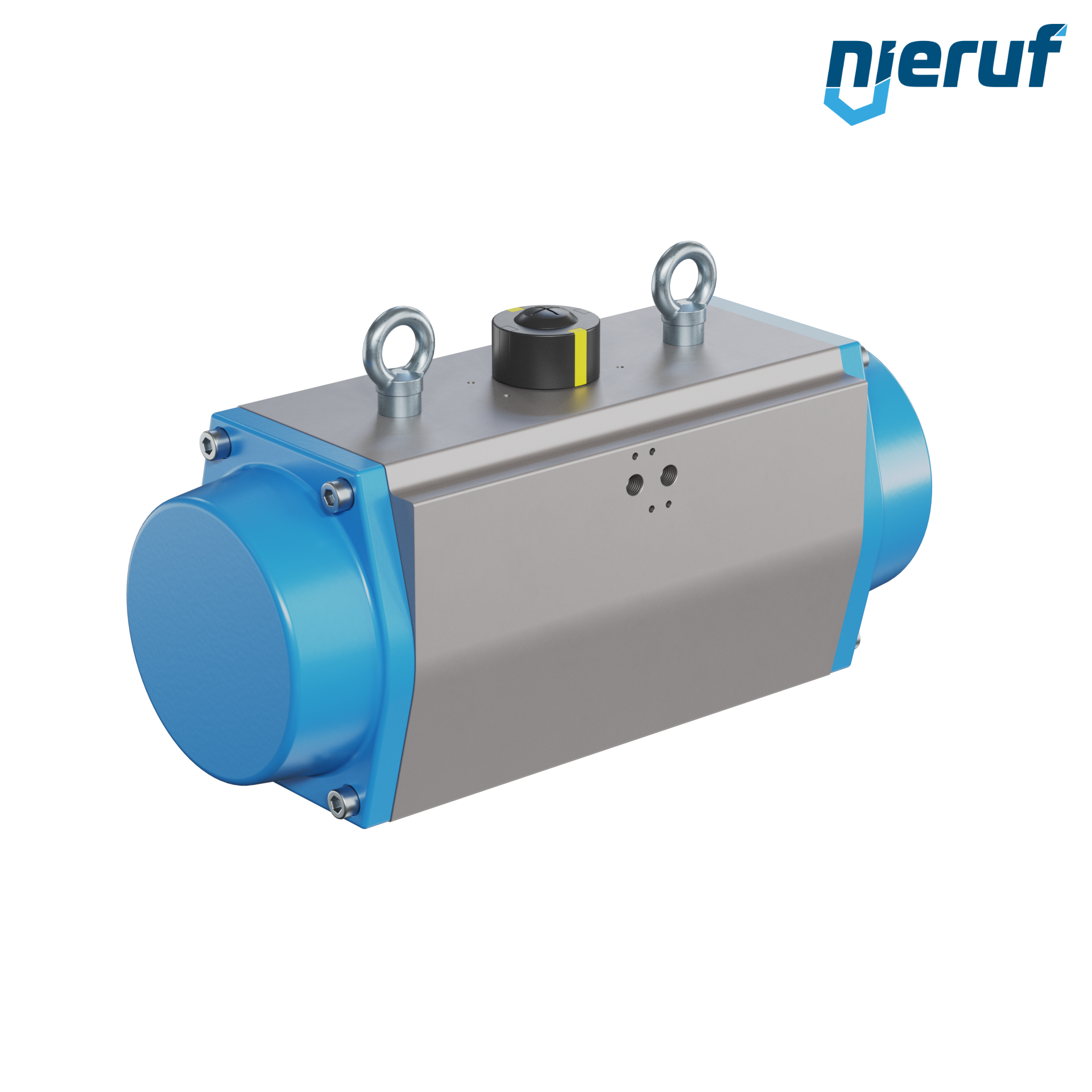 attuatore pneumatico AN02 a singolo effetto, chiusura a molla versione per alta temperatura GS-160 90° con 12 molle