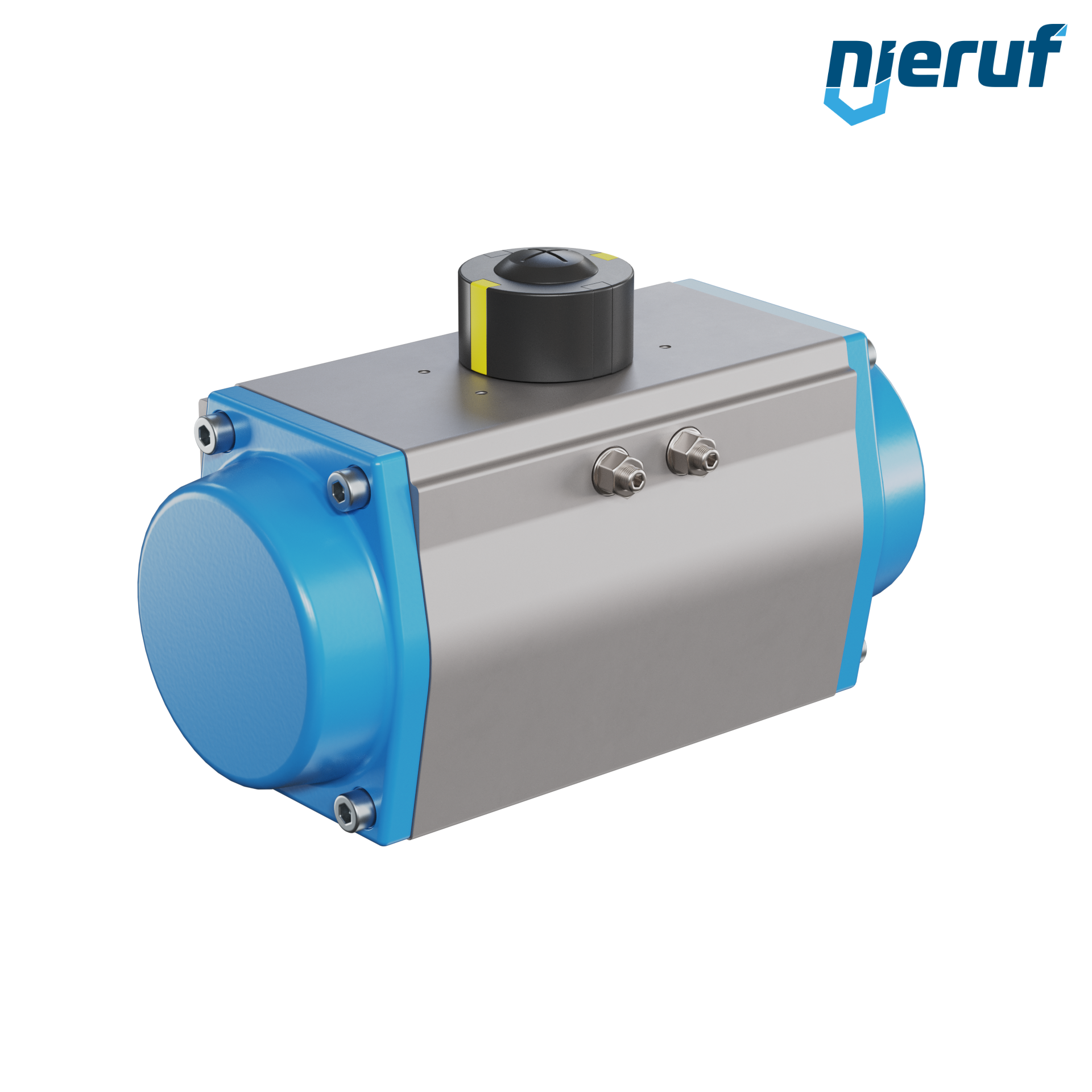 attuatore pneumatico AN02 a singolo effetto, apertura a molla versione per alta temperatura GS-105 90° con 12 molle