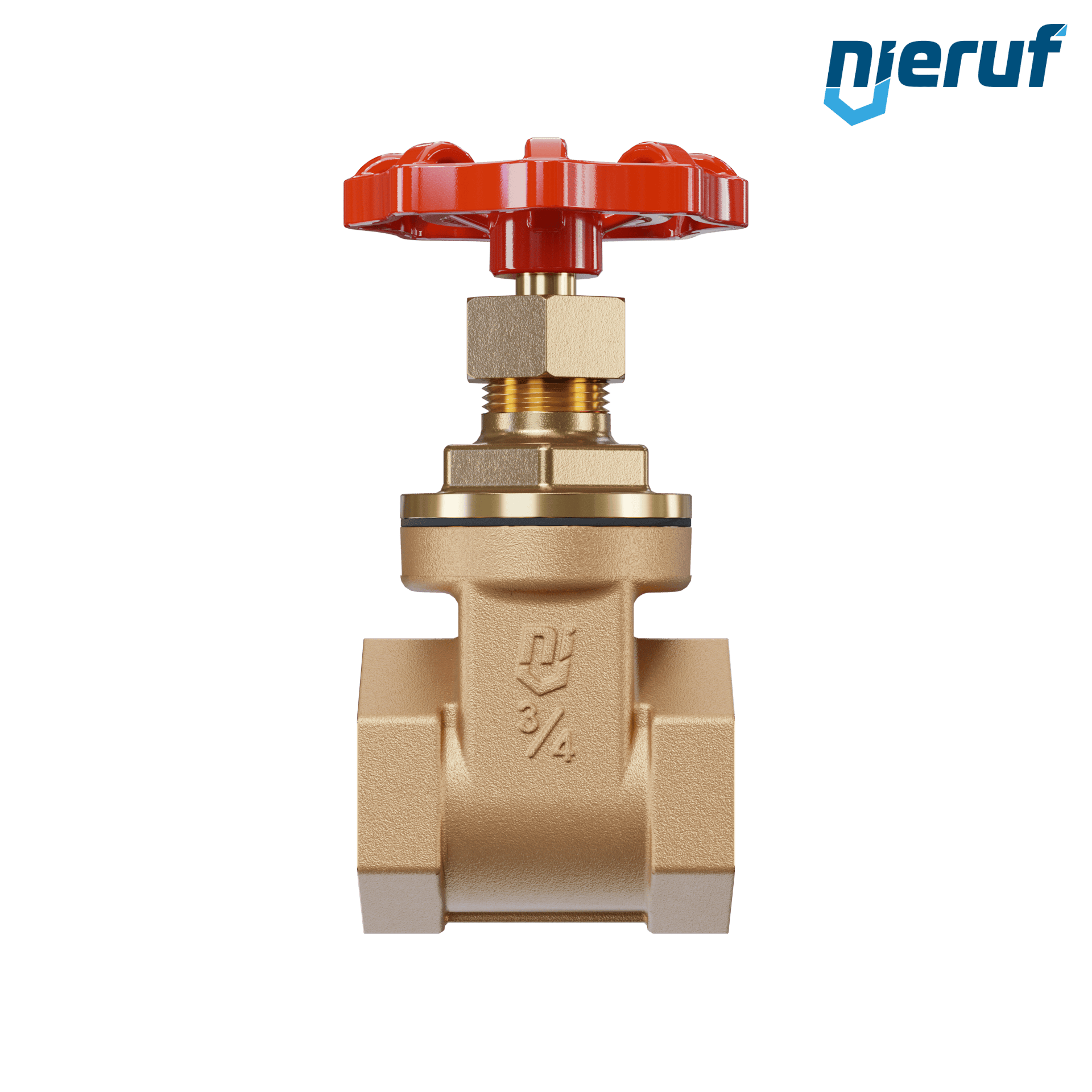 Valvola a ghigliottina filettata in bronzo AS07 DN20 - 3/4" PN16 EPDM