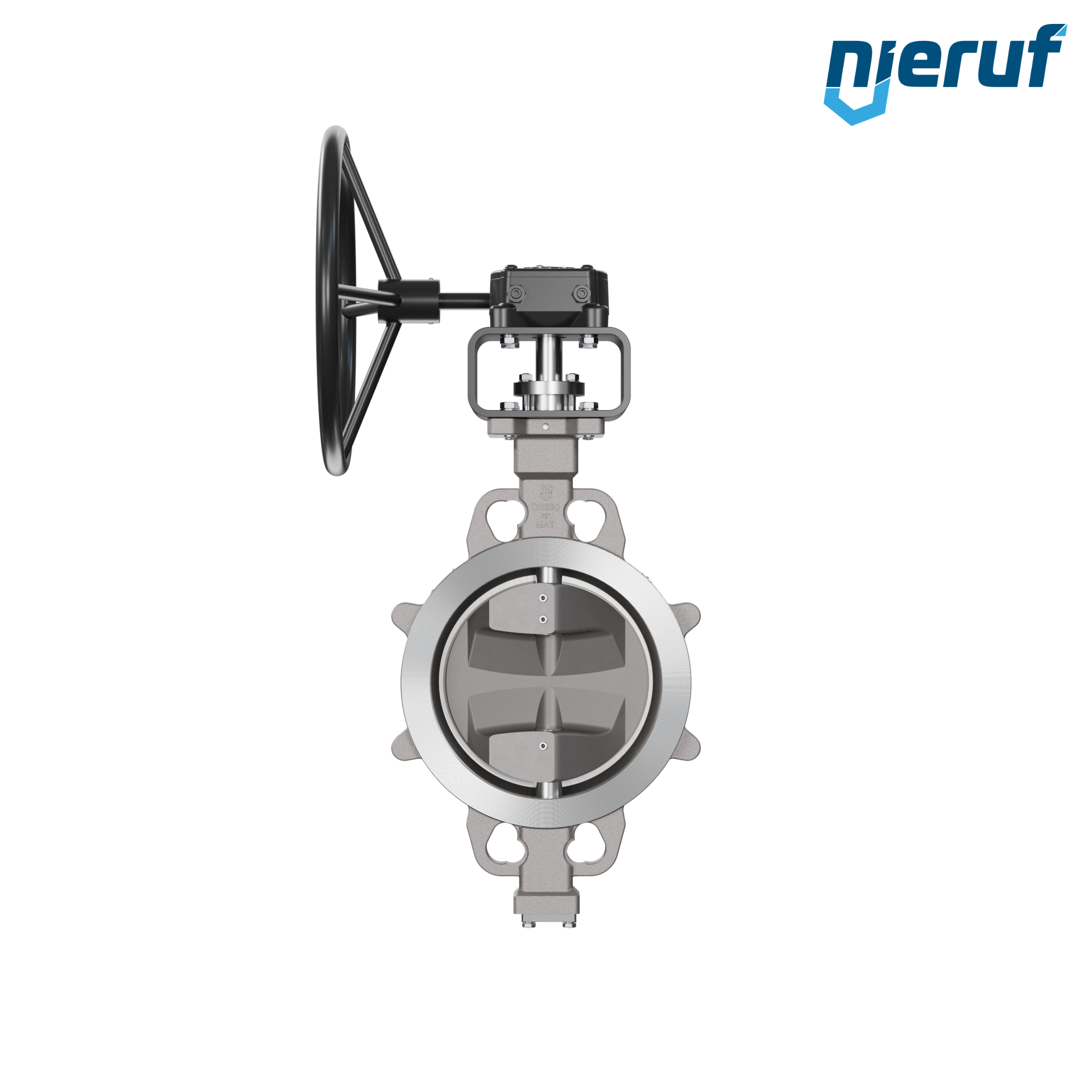 valvola a farfalla triplo eccentrico acciaio inox AK13 DN 250 PN10-40 ANSI150-300 volantino