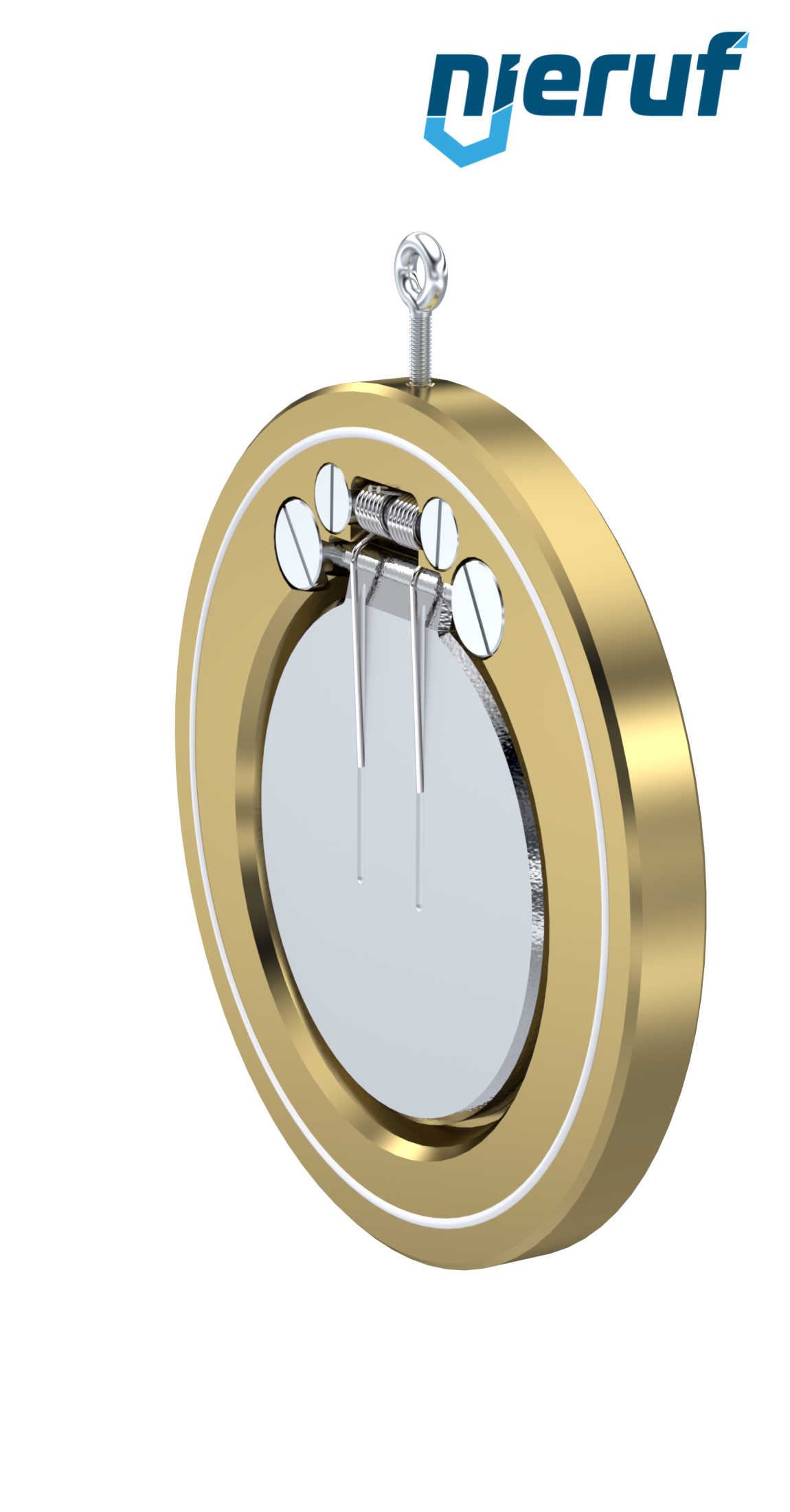 Zwischenflansch-Rückschlagklappe mit Feder DN150 ZR10 Alubronze 2.0975 PTFE