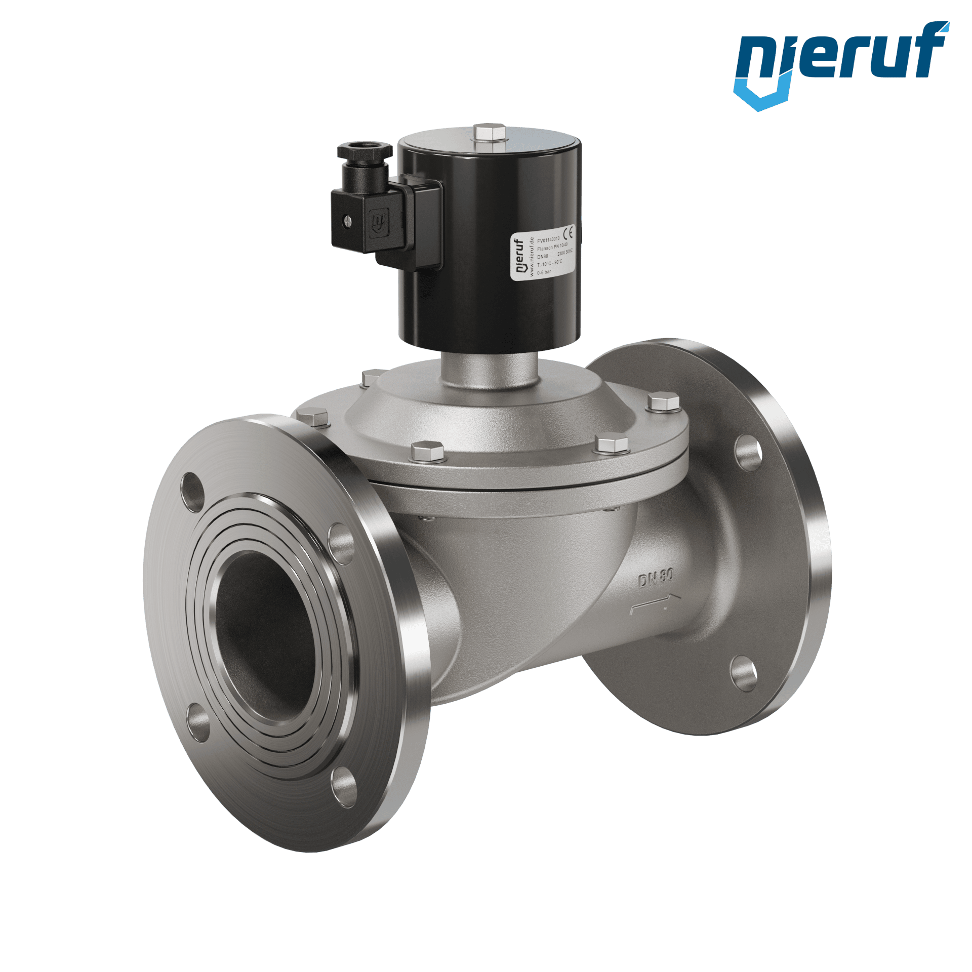 flangia elettrovalvola DN80 acciaio inossidabile FV01 NBR 230V 50Hz