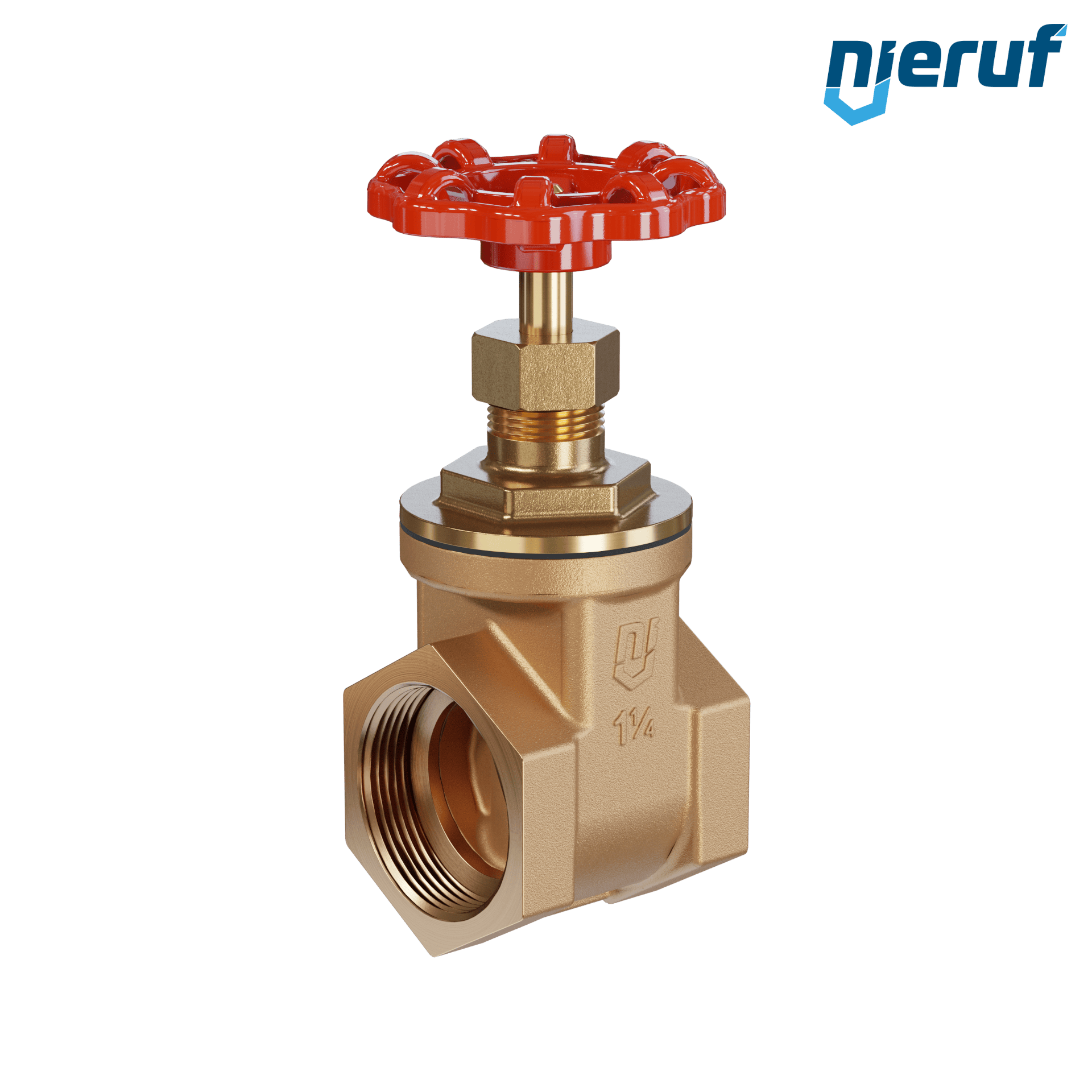 Valvola a ghigliottina filettata in bronzo AS07 DN32 - 1 1/4" PN16 EPDM